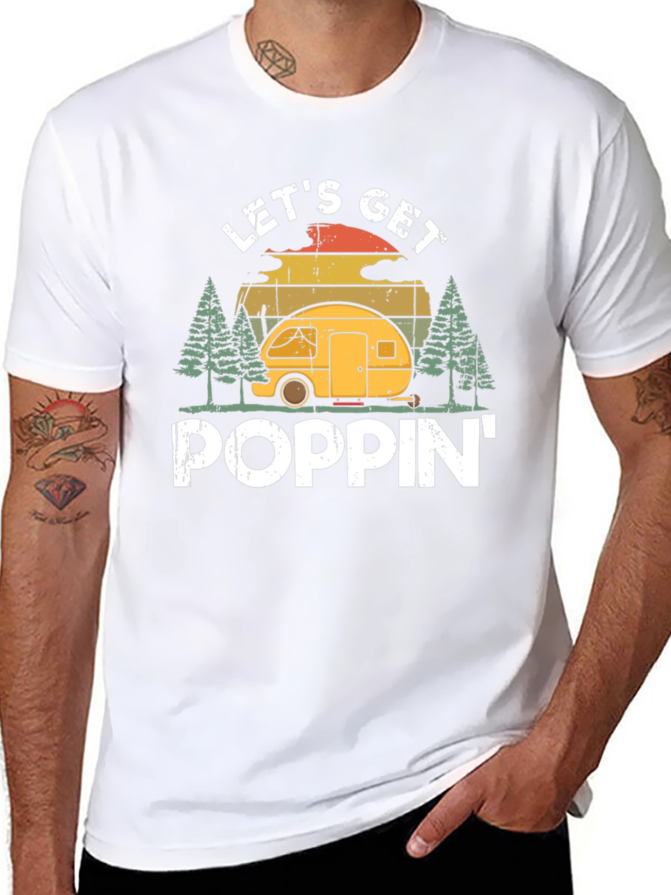 Lets Get Poppin Camping Tee