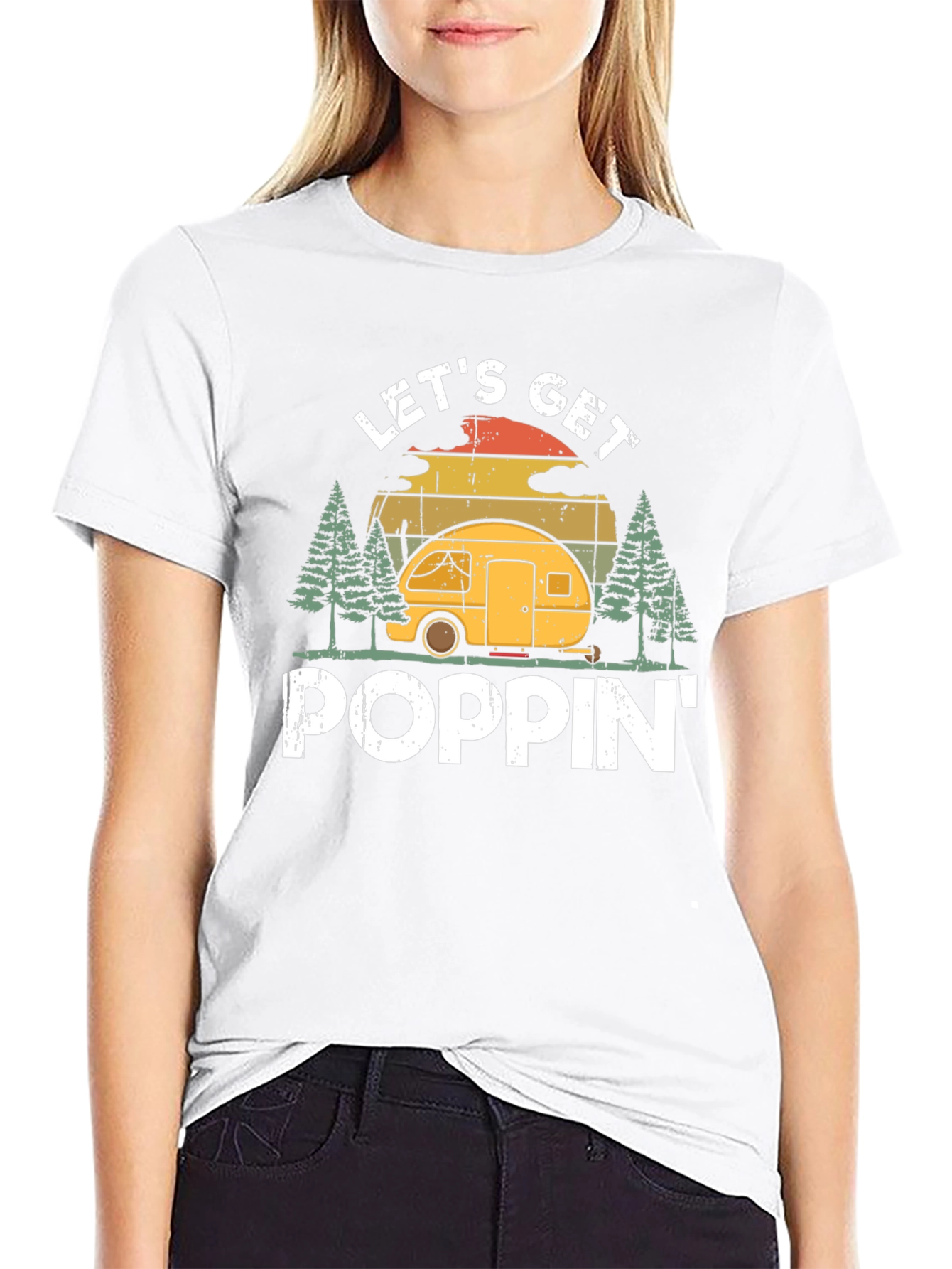 Lets Get Poppin Camping Tee
