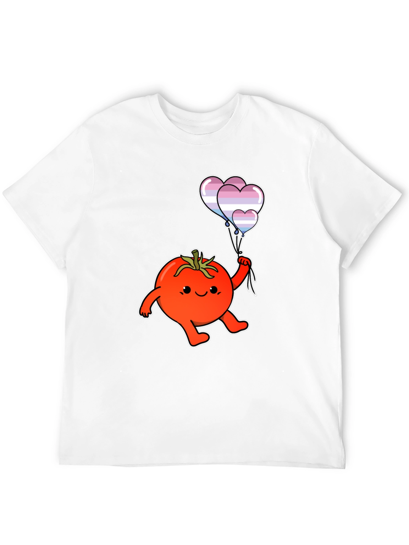 Tomato with Transgender Pride Balloons T-Shirt