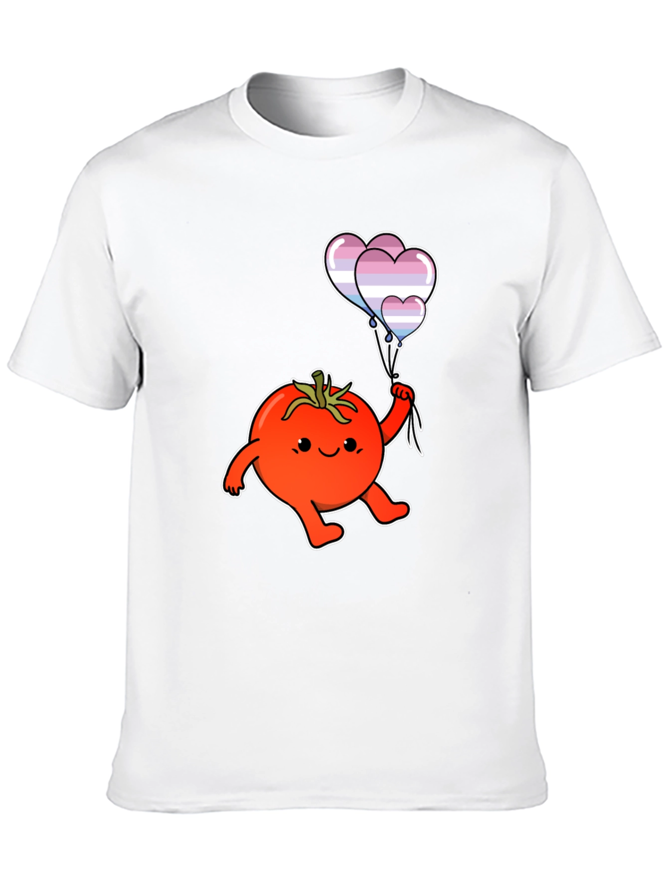 Tomato with Transgender Pride Balloons T-Shirt