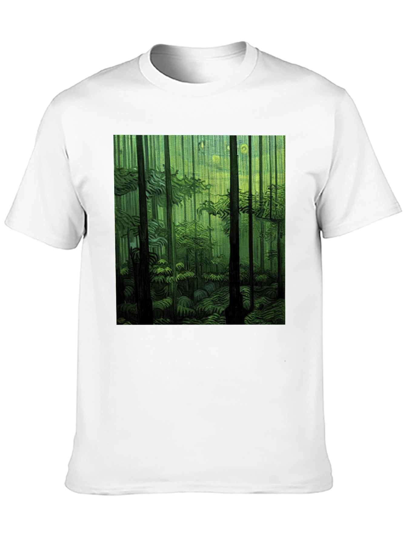 Forest Print Black T-Shirt