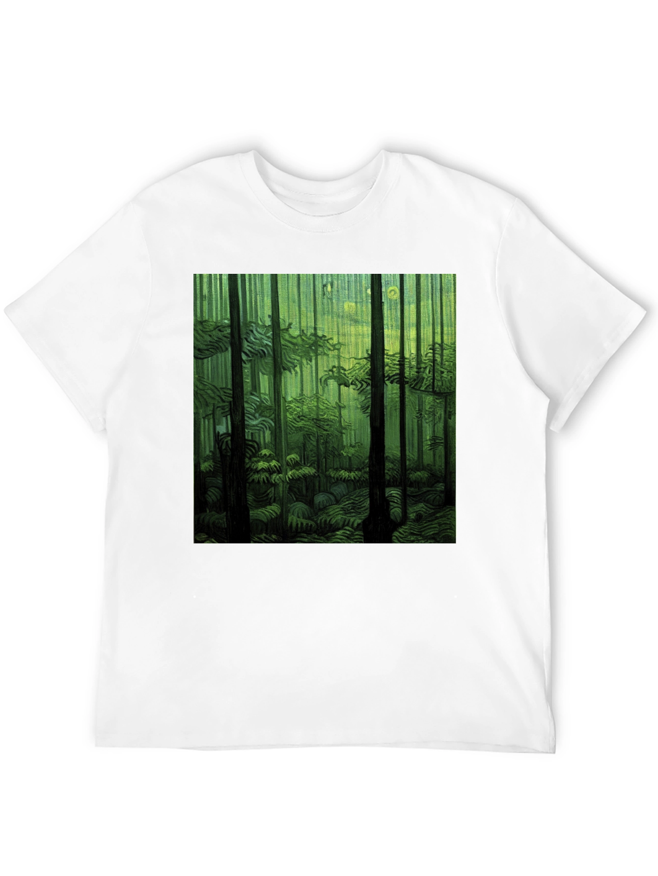 Forest Print Black T-Shirt