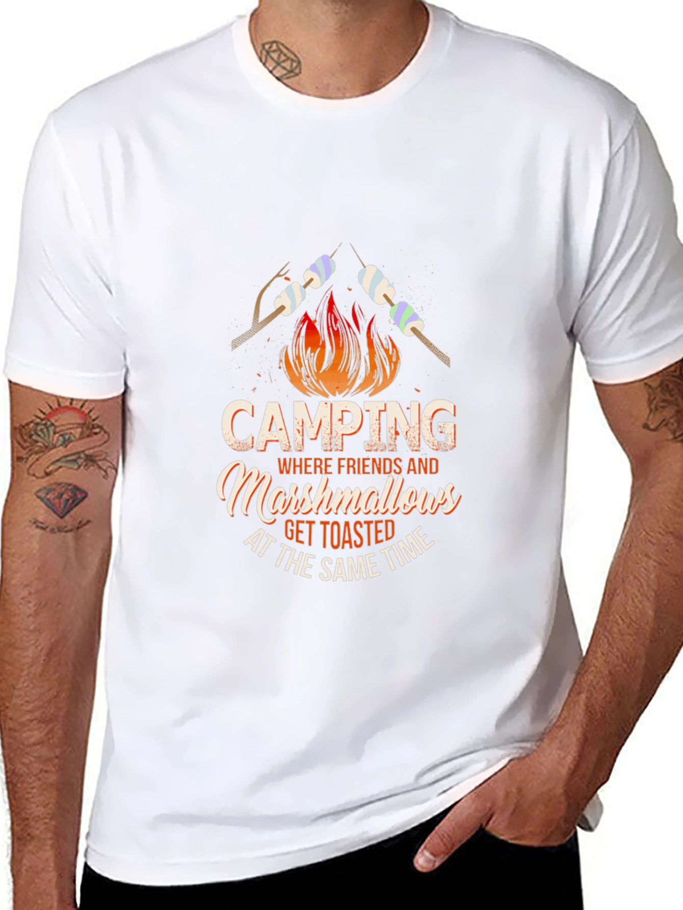 Camping Marshmallows Graphic Tee - Toasted Friends