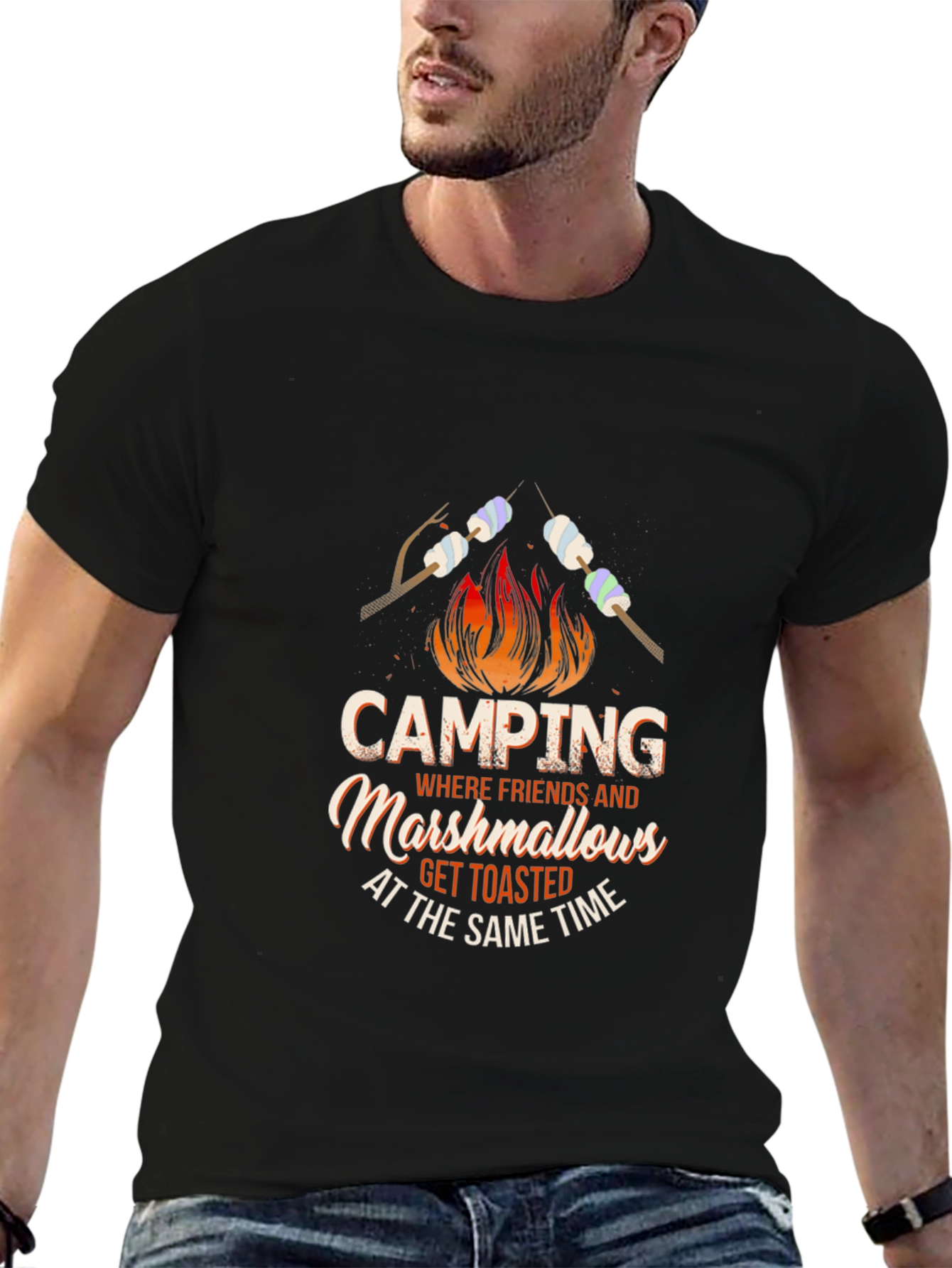 Camping Marshmallows Graphic Tee - Toasted Friends