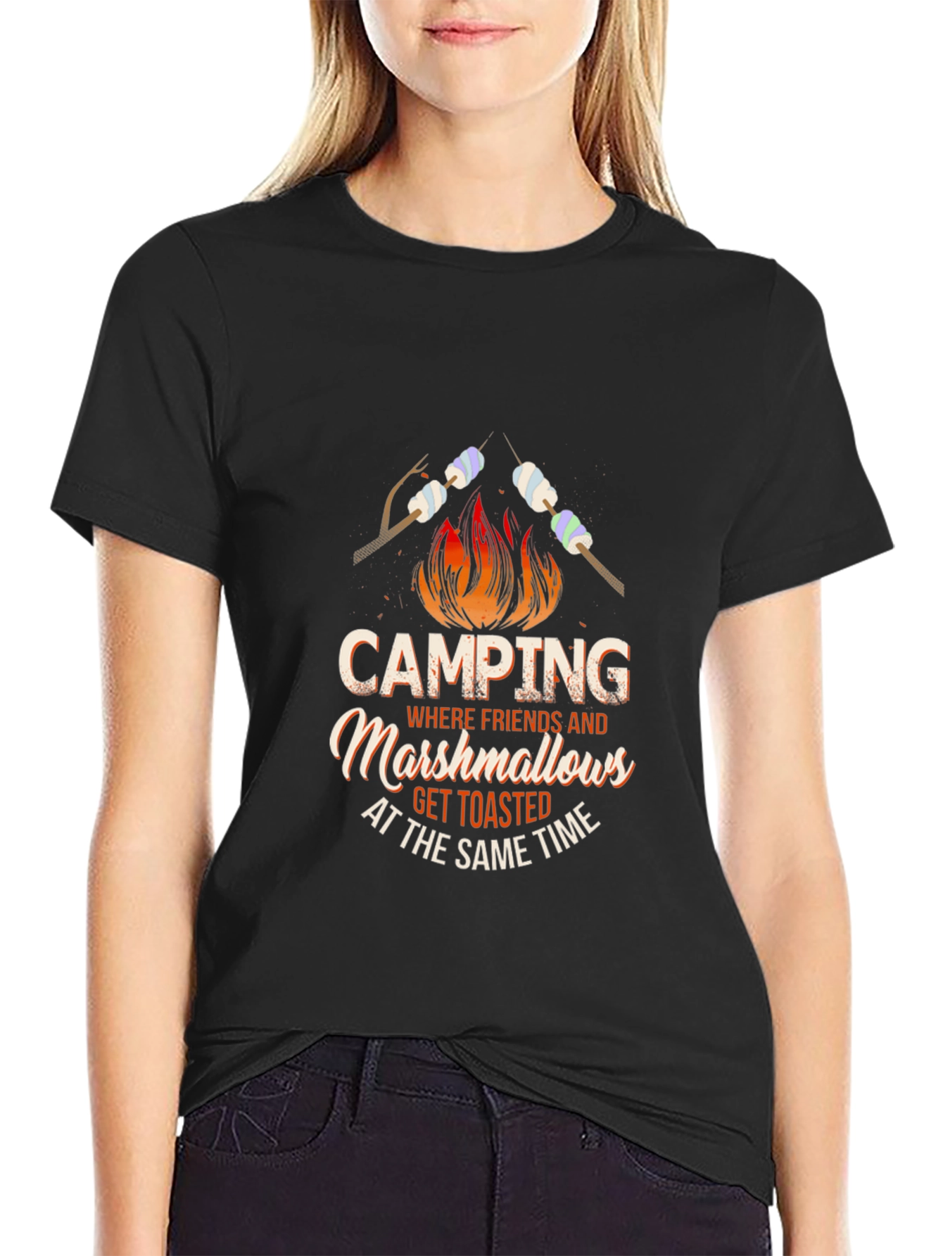 Camping Marshmallows Graphic Tee - Toasted Friends