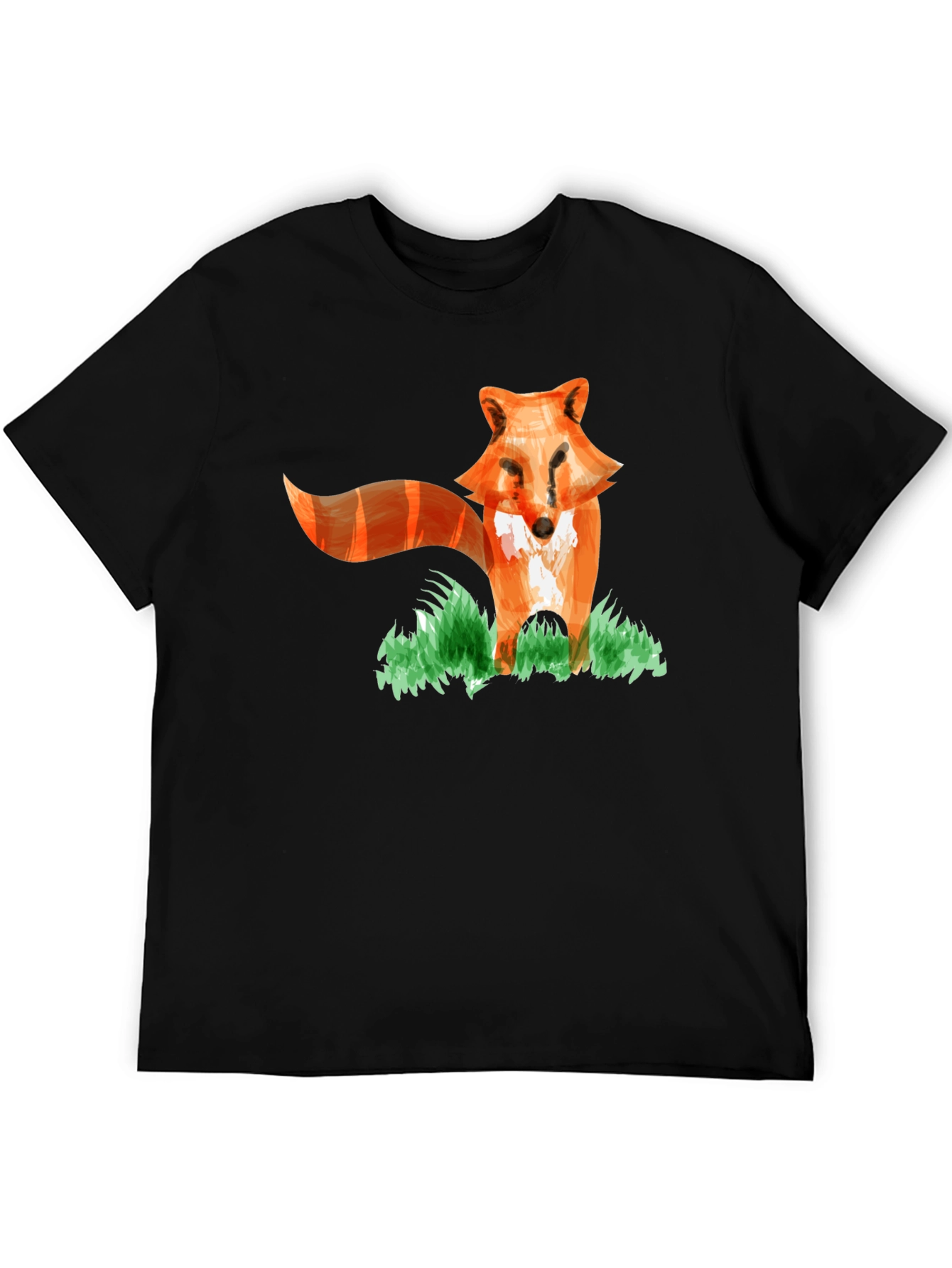 Fox Graphic Print T-Shirt - Fun Animal Tee