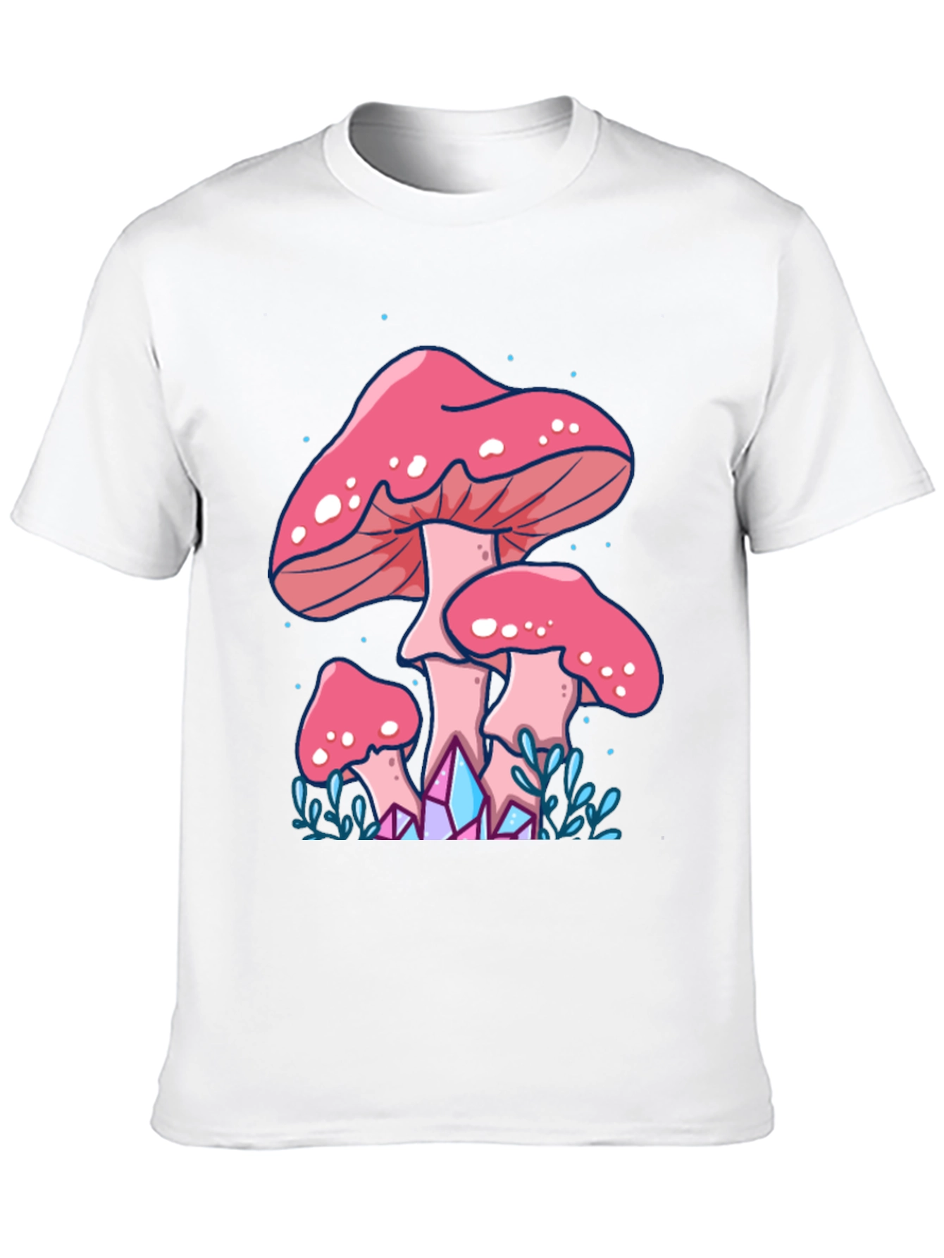 Mushroom Graphic Tee - Trippy Forest Design