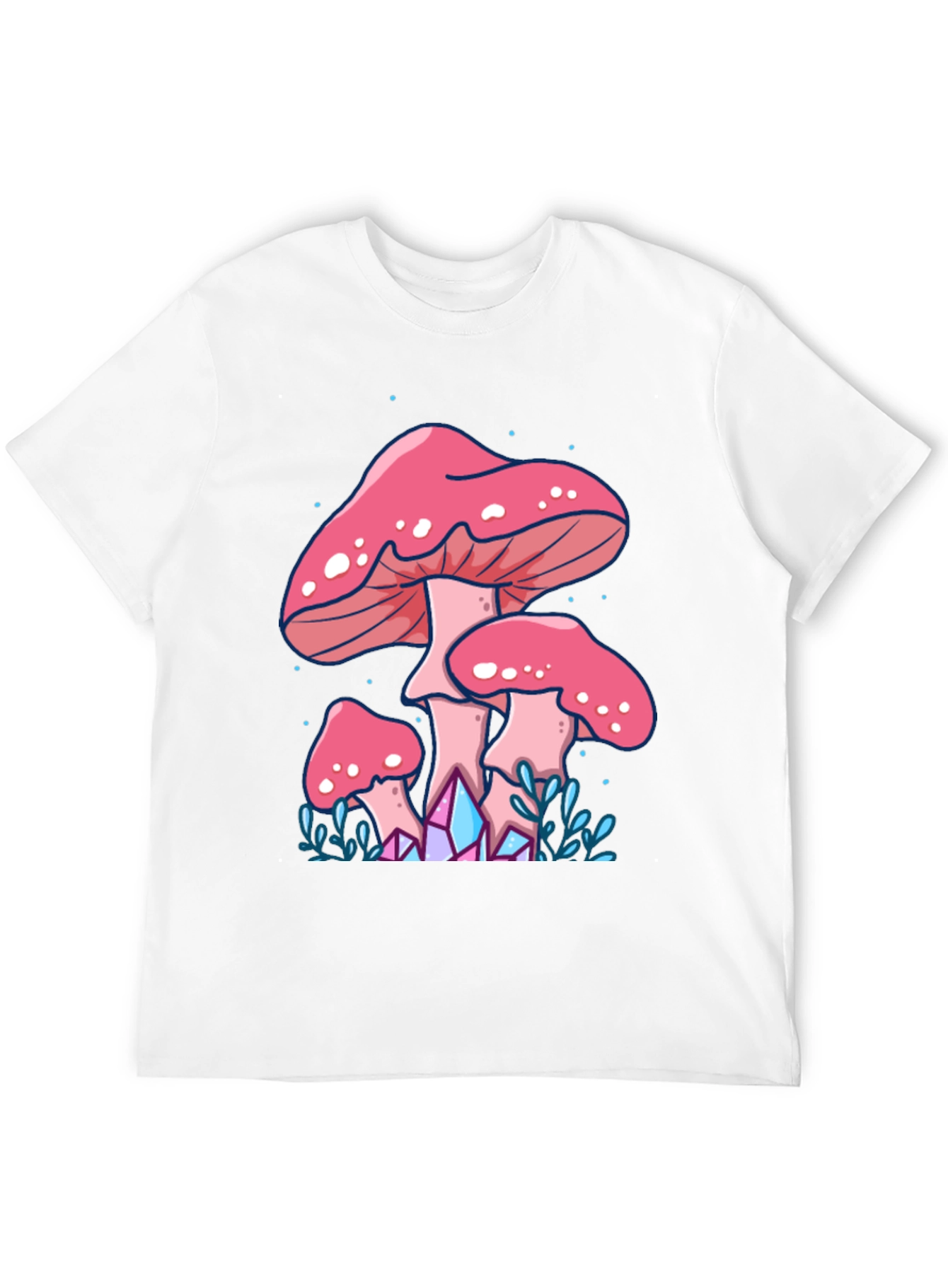 Mushroom Graphic Tee - Trippy Forest Design