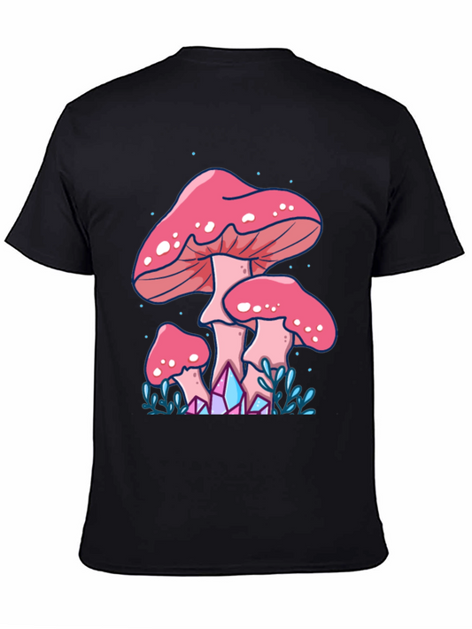 Mushroom Graphic Tee - Trippy Forest Design