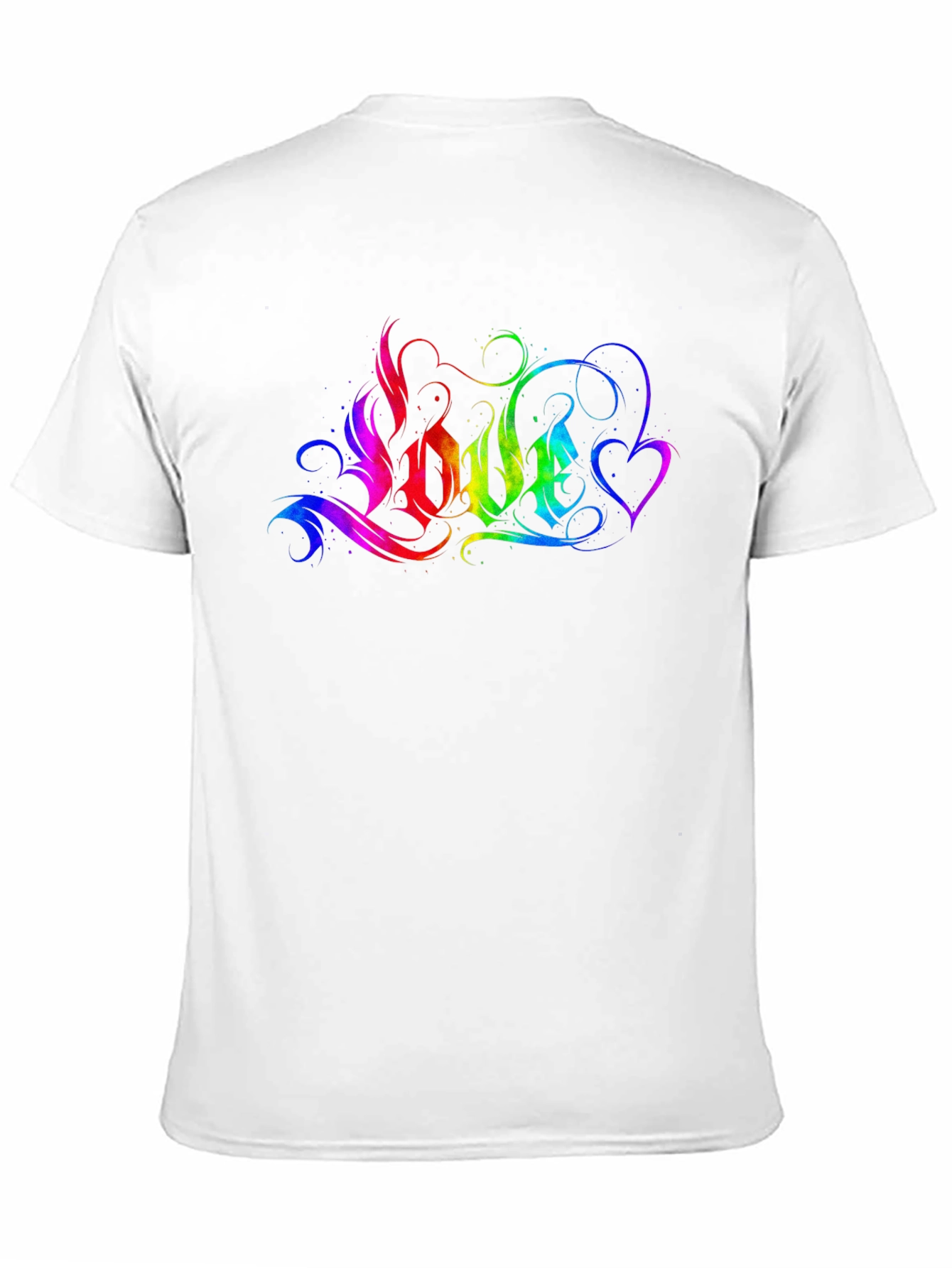 Rainbow LOVE Graphic T-Shirt - Black
