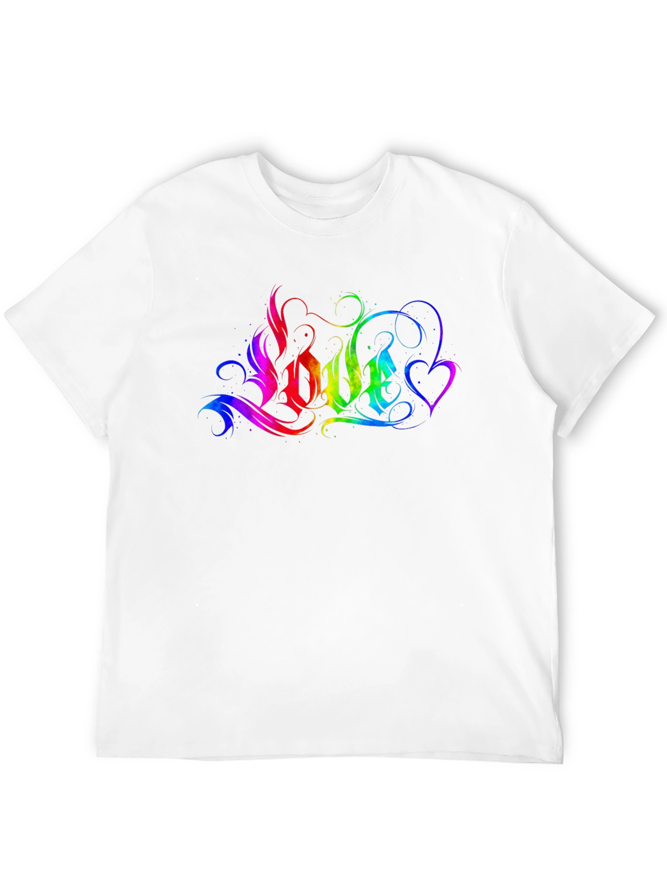 Rainbow LOVE Graphic T-Shirt - Black