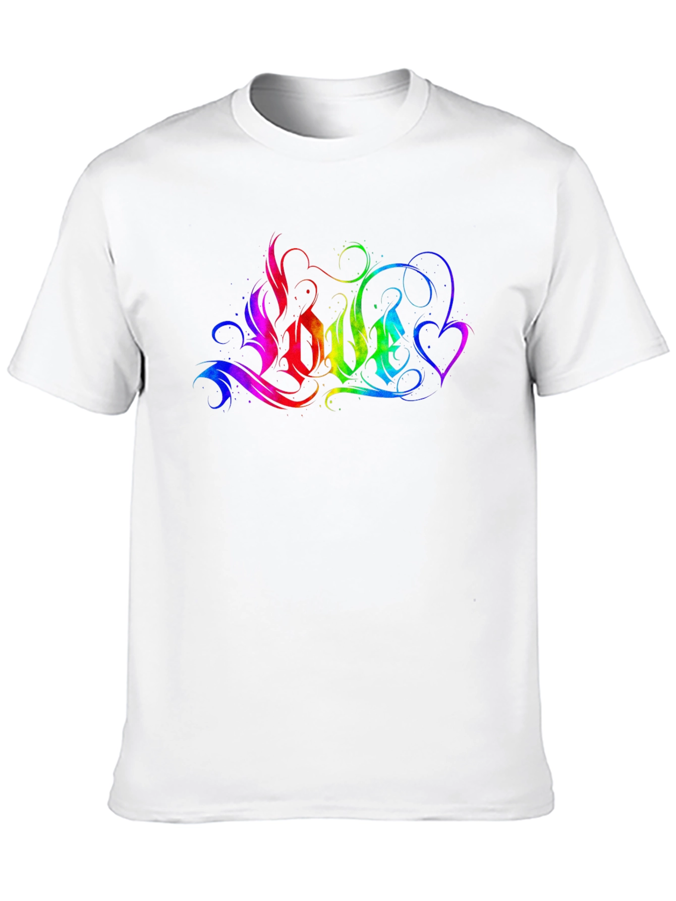 Rainbow LOVE Graphic T-Shirt - Black