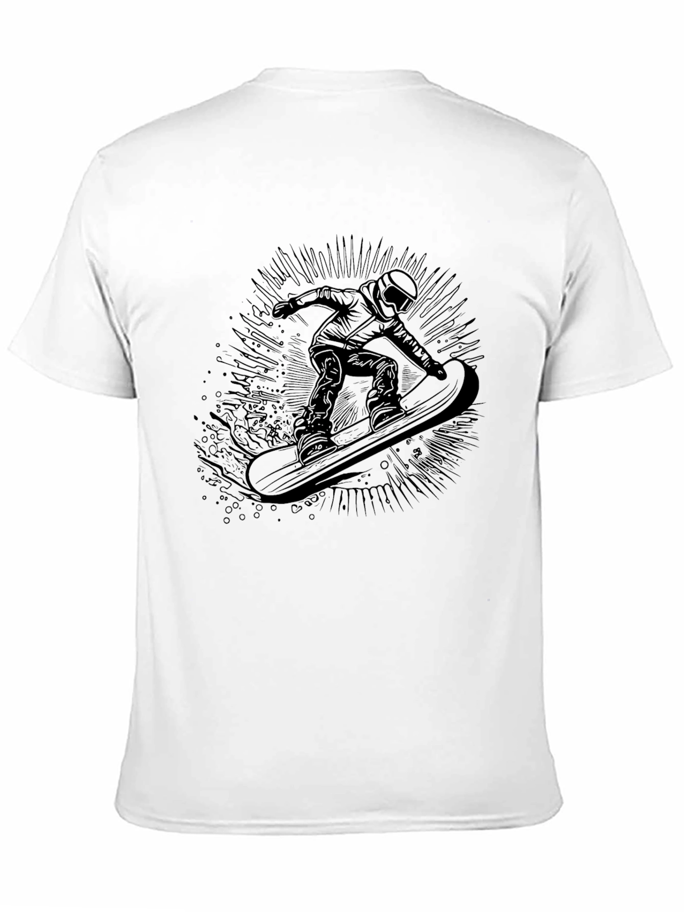 Snowboarder Graphic Tee - Black