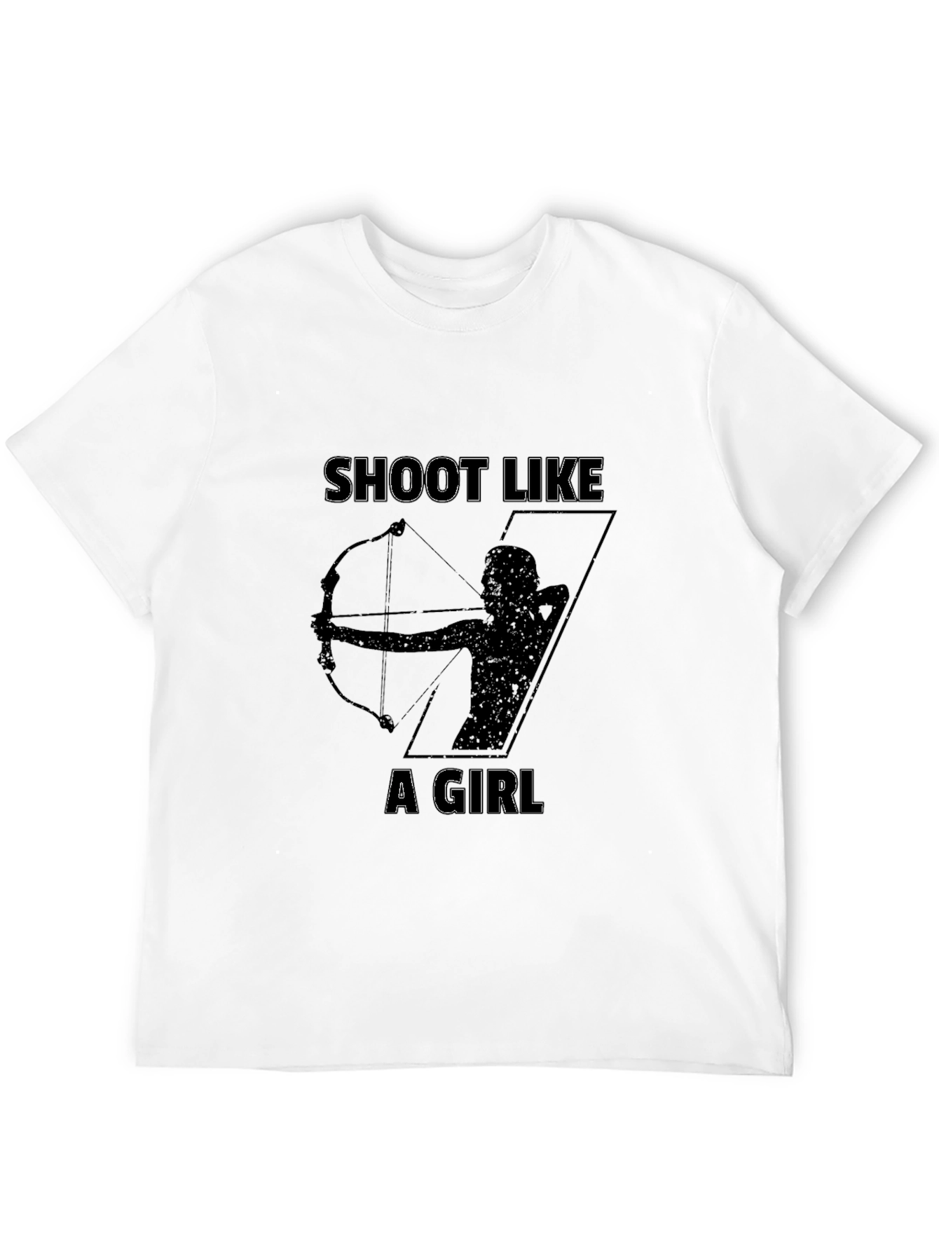 Shoot Like a Girl Black Graphic Tee