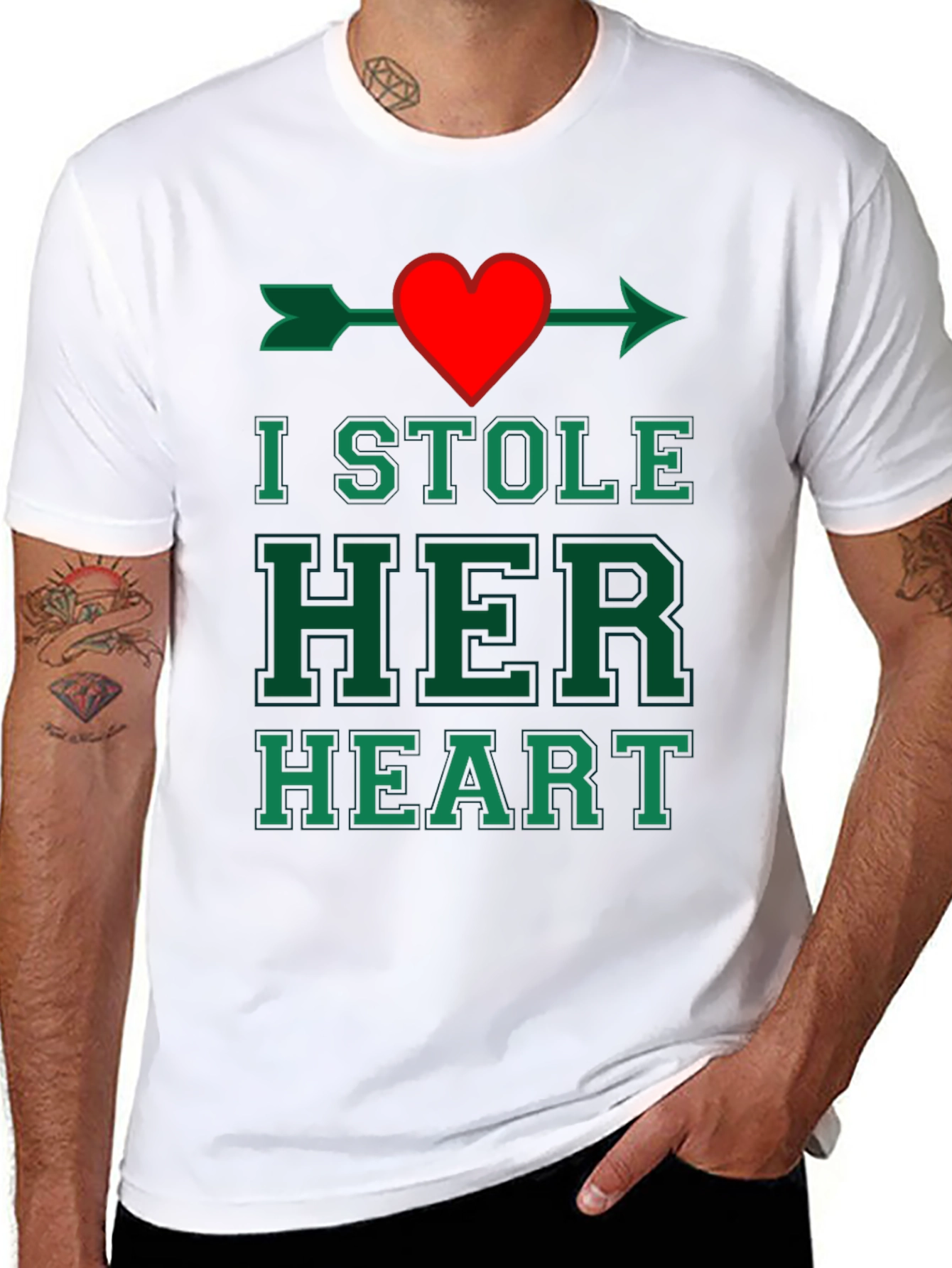 I Stole Her Heart T-Shirt: Cupids Arrow Tee