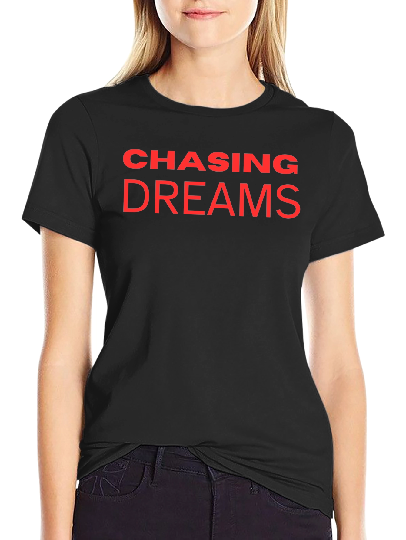 Chasing Dreams Graphic T-Shirt - Black