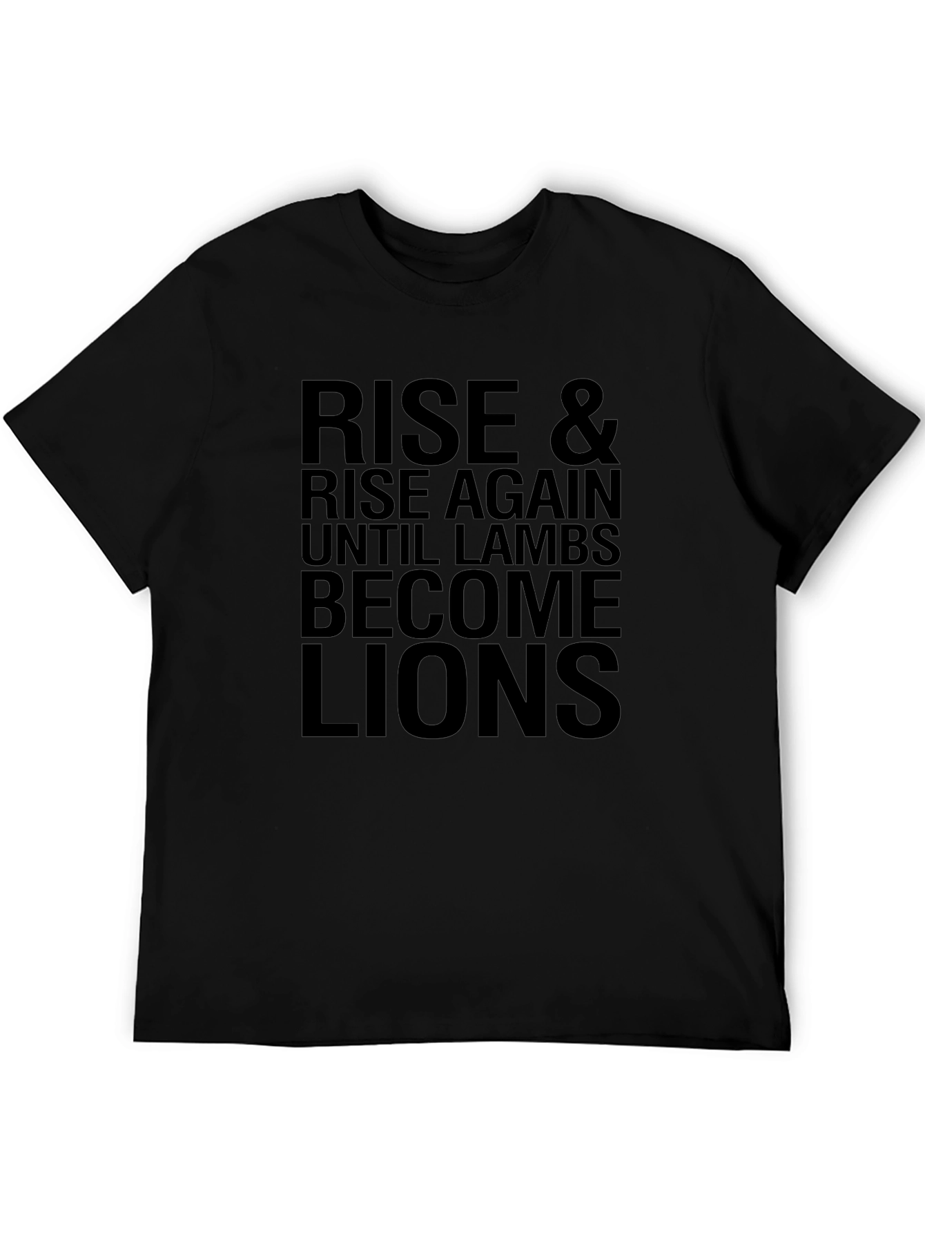 Rise Until Lions Graphic T-Shirt - Black