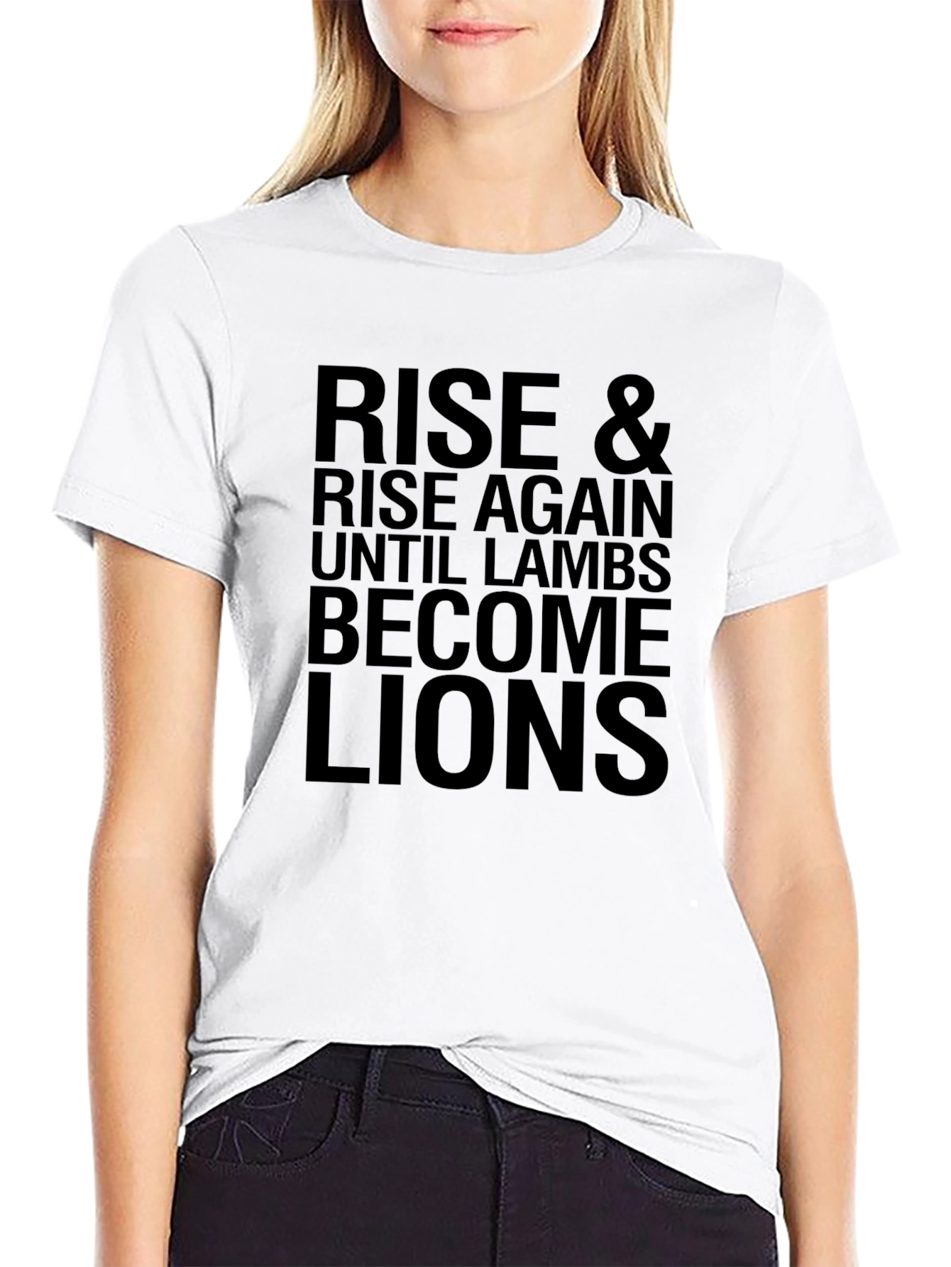 Rise Until Lions Graphic T-Shirt - Black