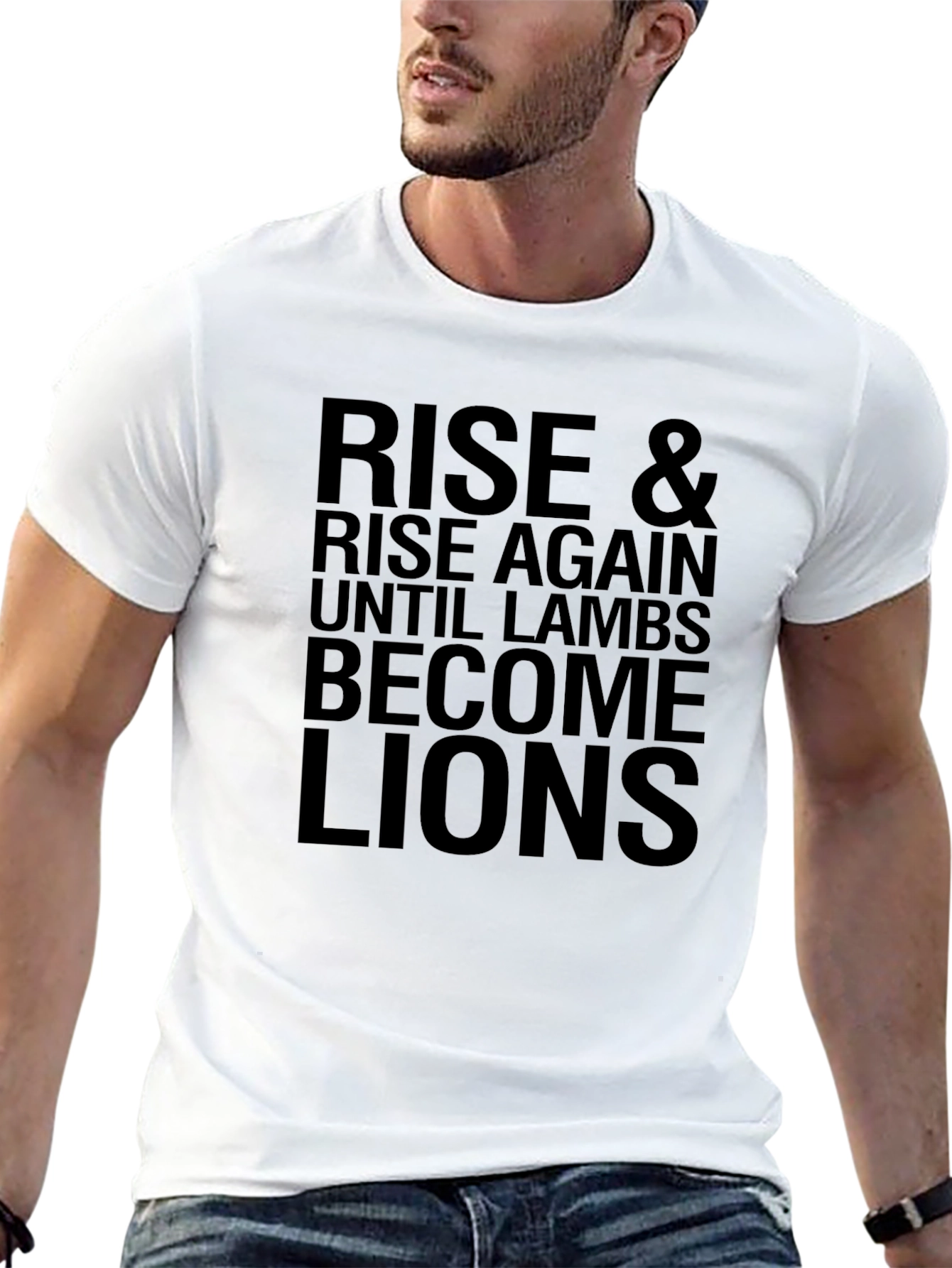 Rise Until Lions Graphic T-Shirt - Black