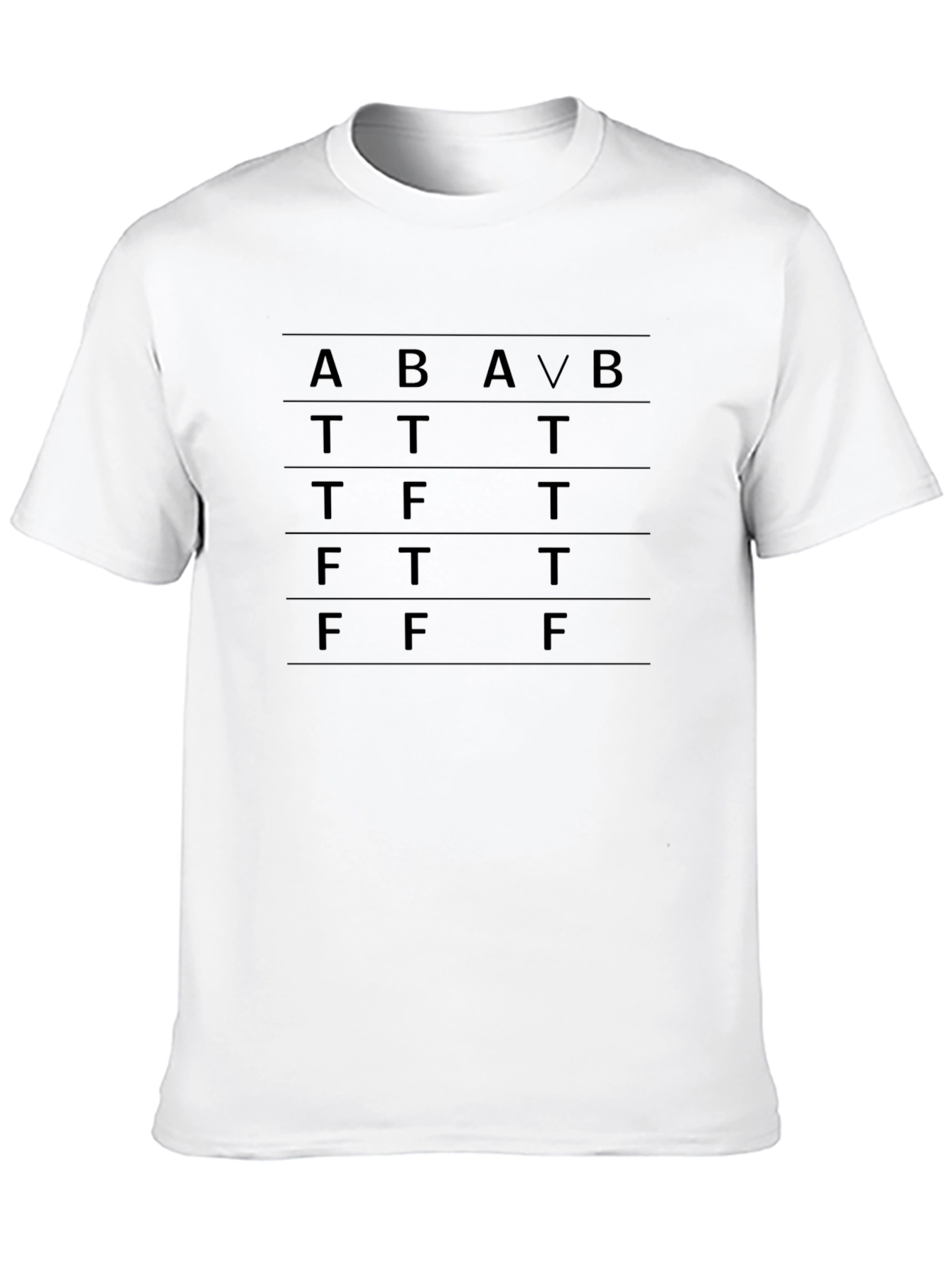 Logic Truth Table Black T-Shirt