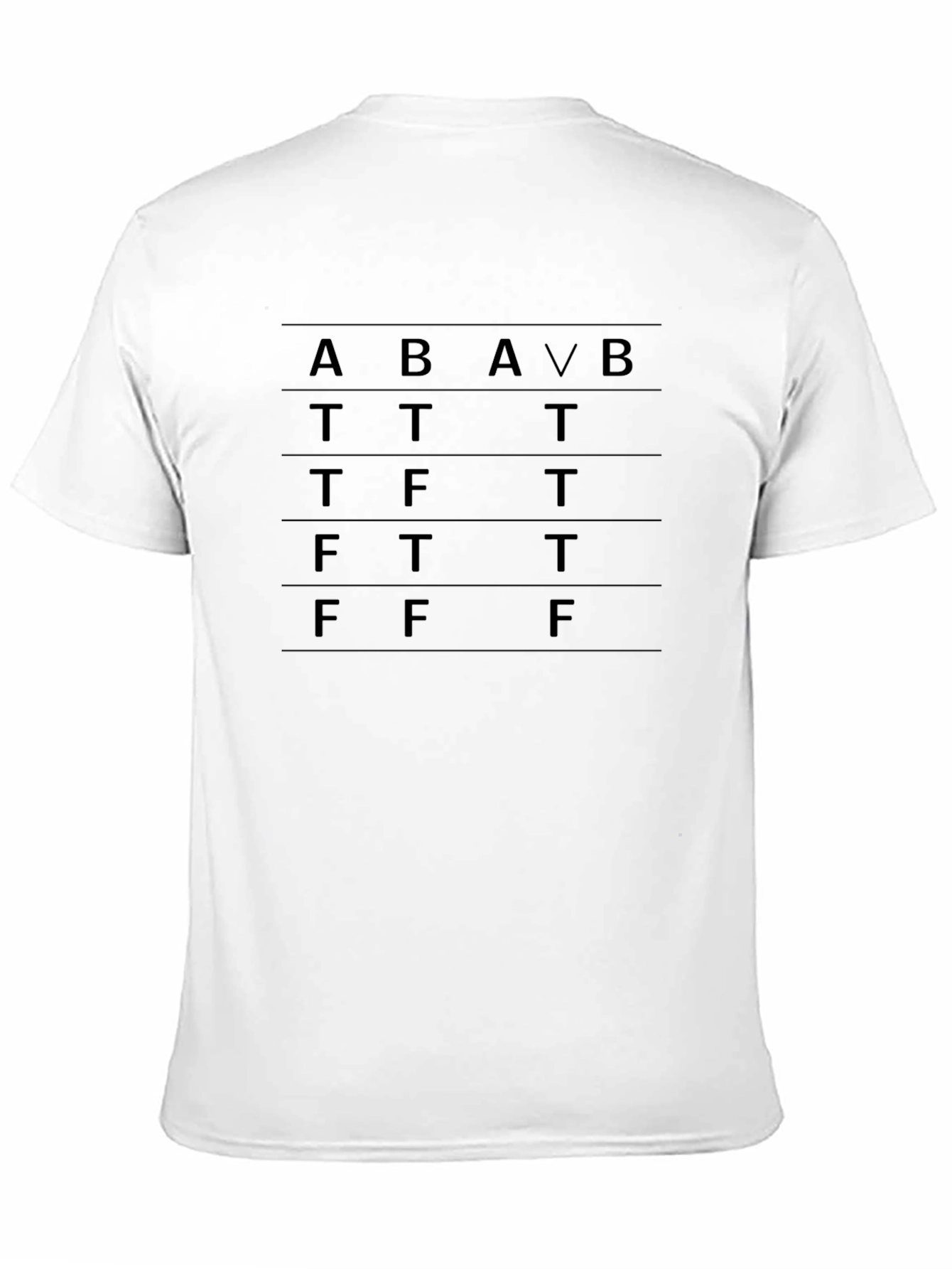 Logic Truth Table Black T-Shirt