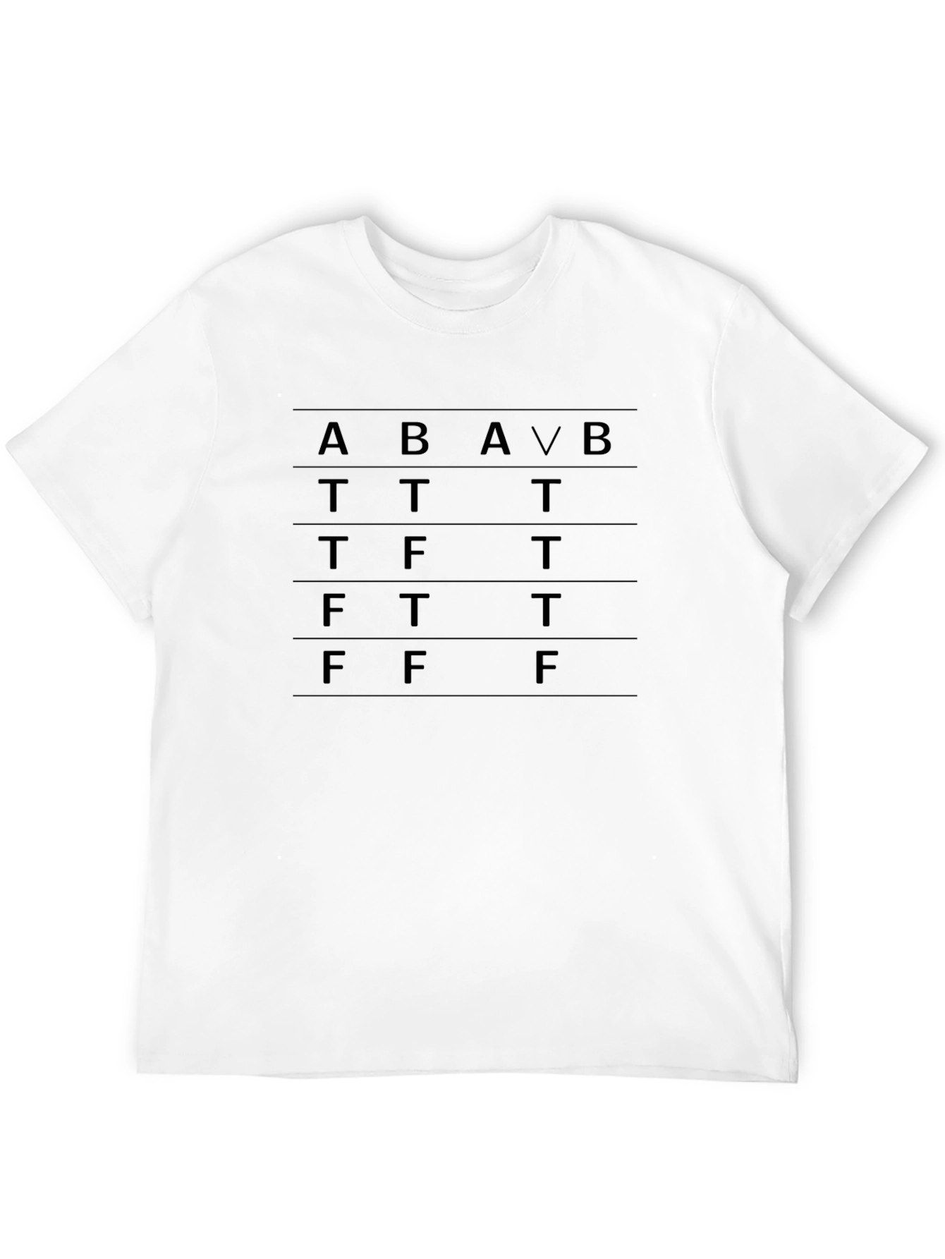 Logic Truth Table Black T-Shirt