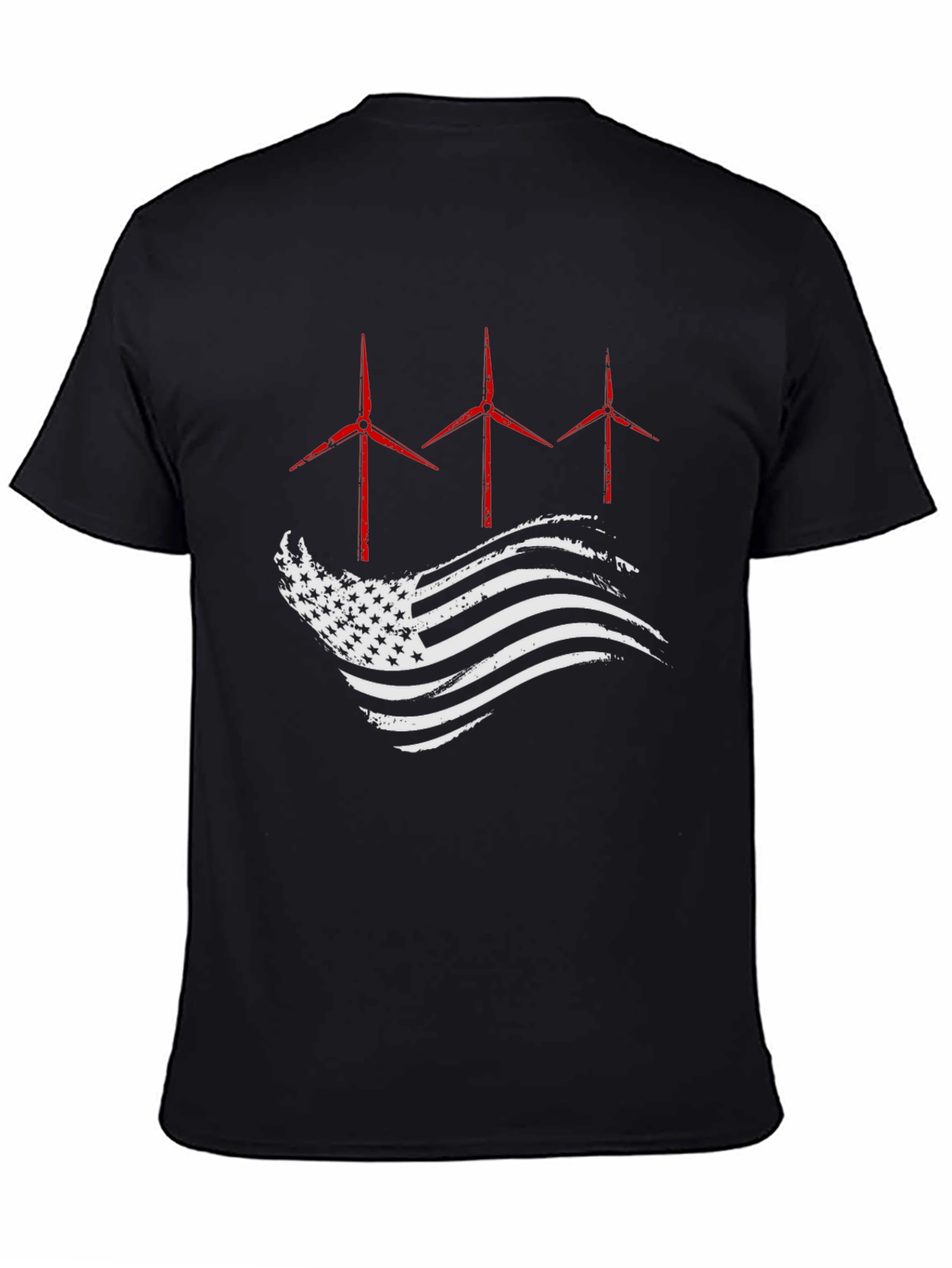 Patriotic Wind Turbine Flag T-Shirt