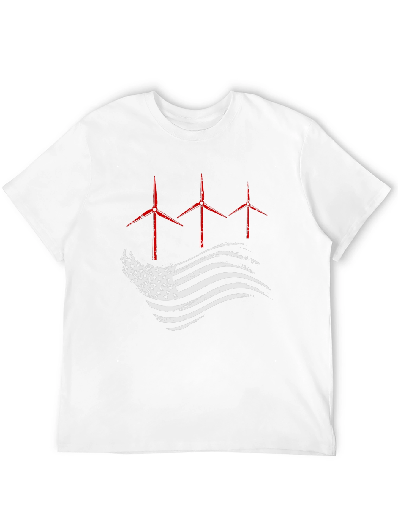 Patriotic Wind Turbine Flag T-Shirt
