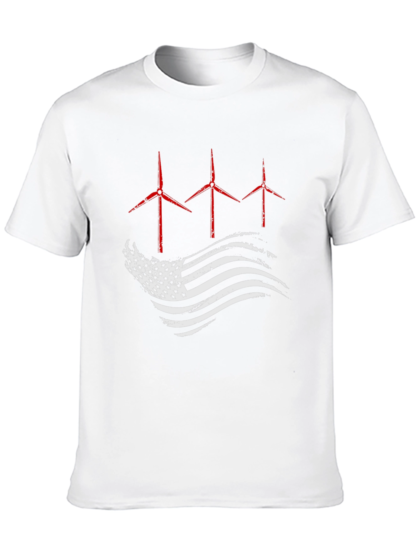 Patriotic Wind Turbine Flag T-Shirt