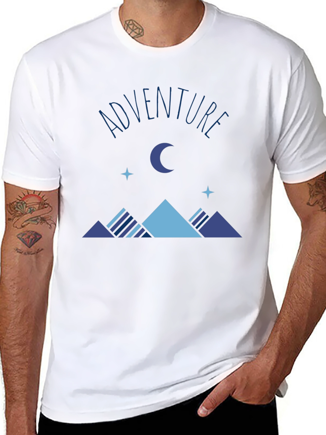 Adventure Graphic Print Tee - Mens Black T-Shirt