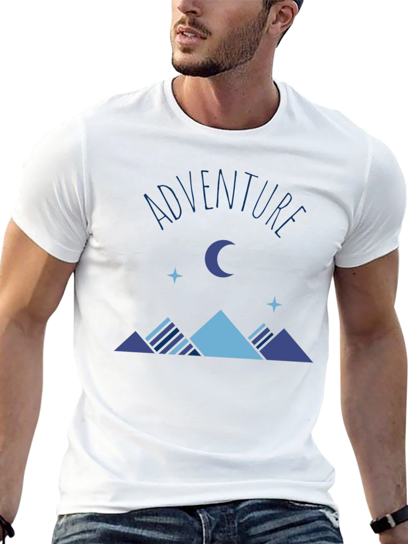 Adventure Graphic Print Tee - Mens Black T-Shirt