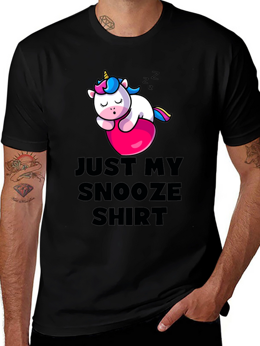 Just My Snooze Shirt - Sleeping Unicorn T-Shirt
