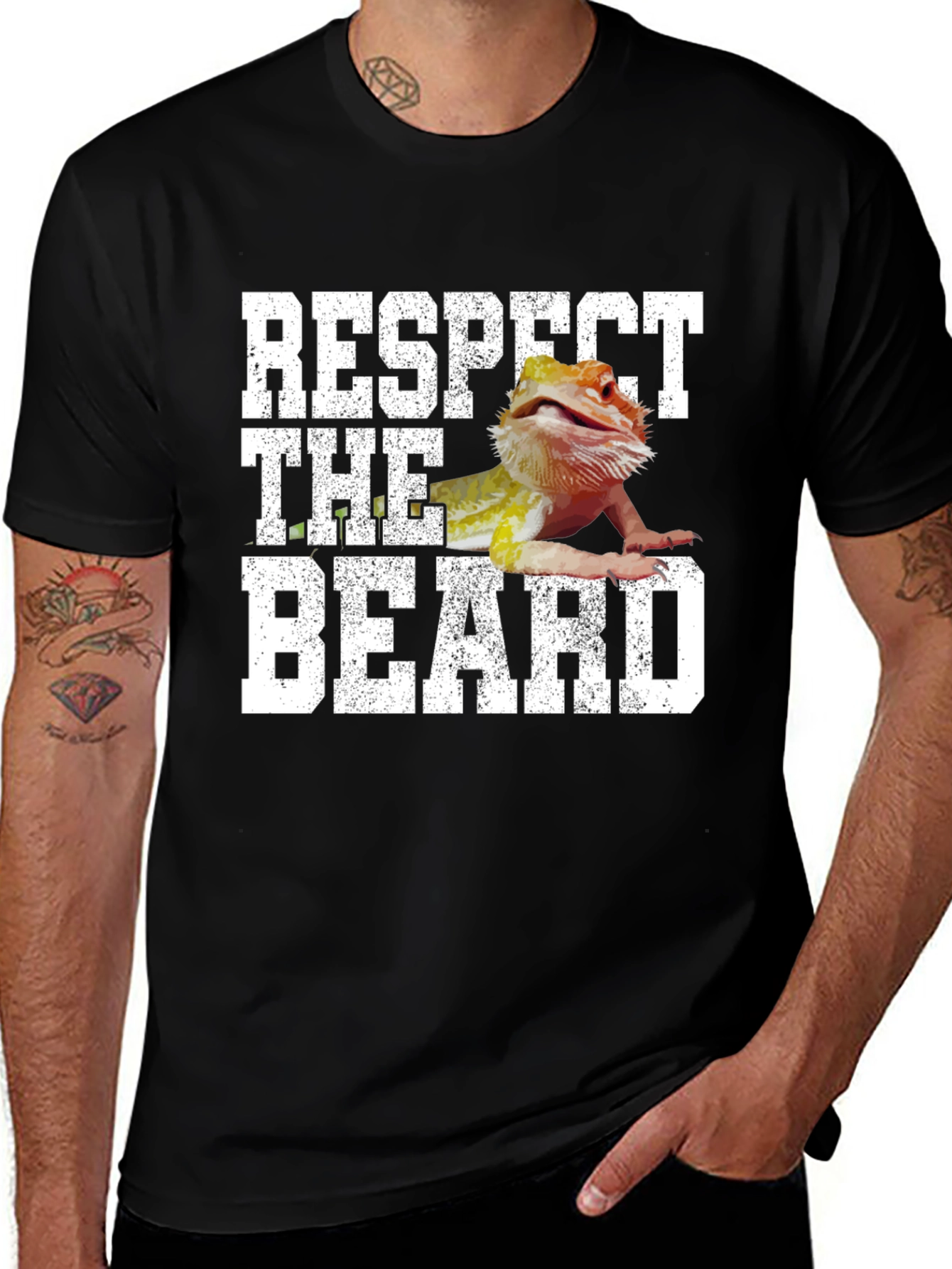 Respect The Beard T-Shirt Bearded Dragon Tee