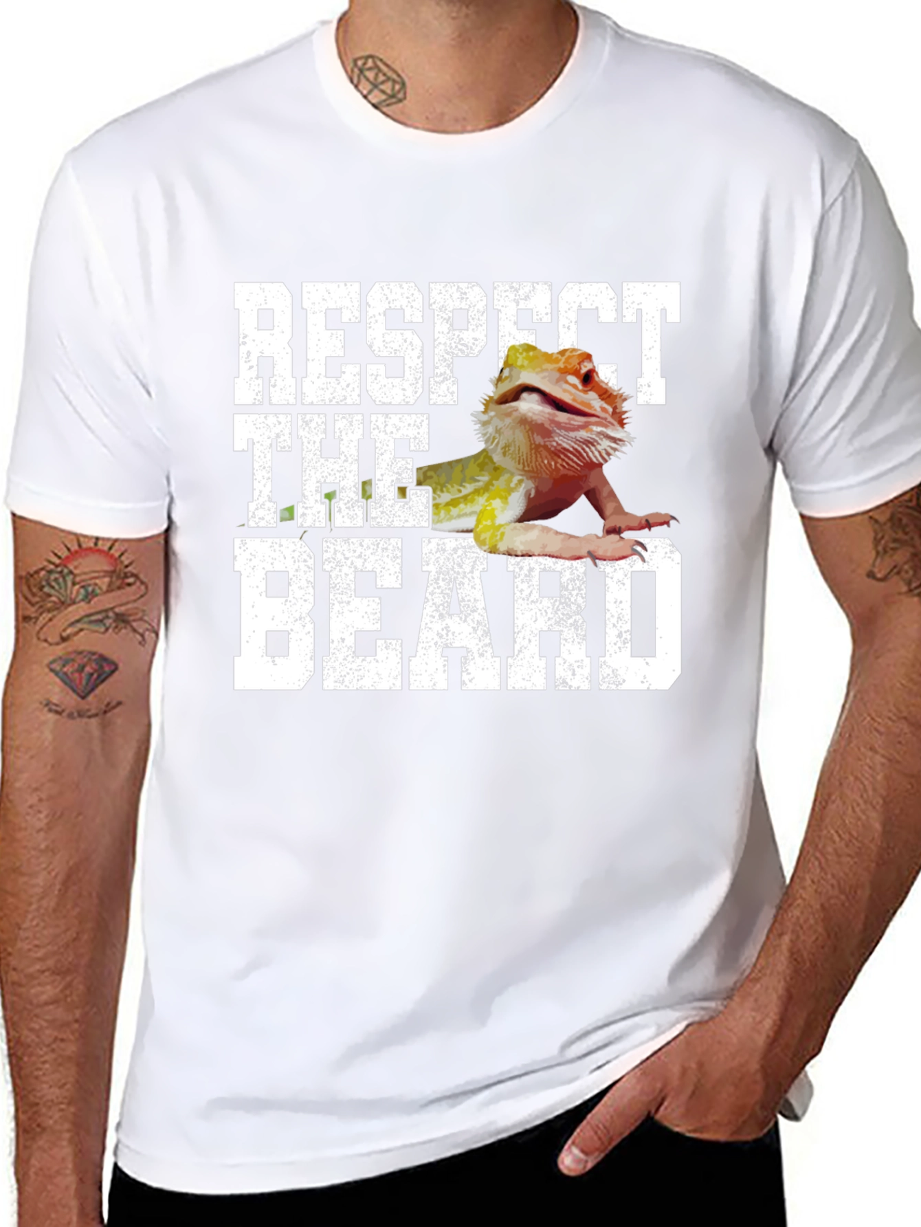 Respect The Beard T-Shirt Bearded Dragon Tee