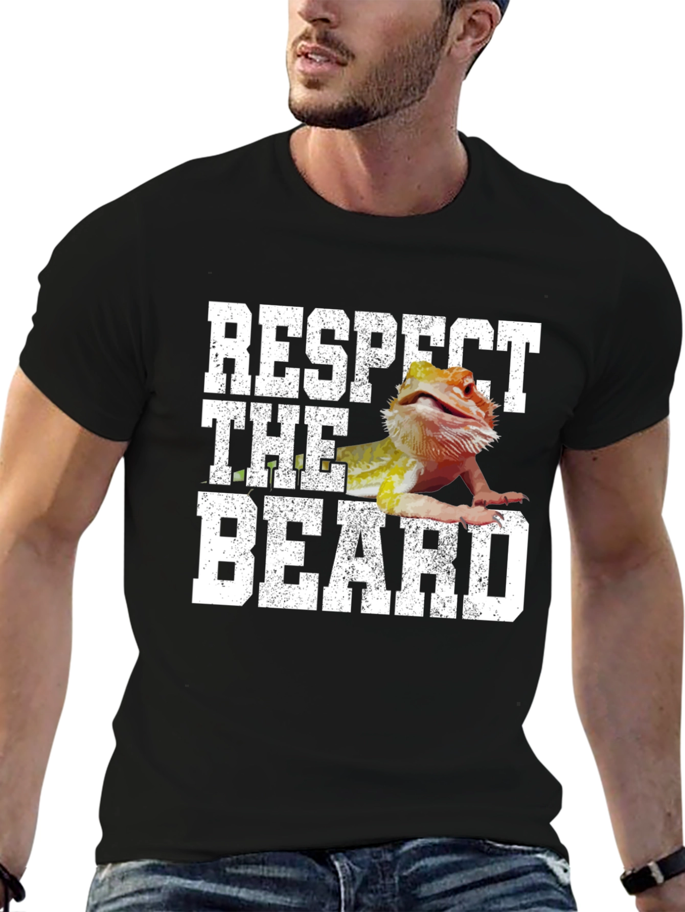 Respect The Beard T-Shirt Bearded Dragon Tee