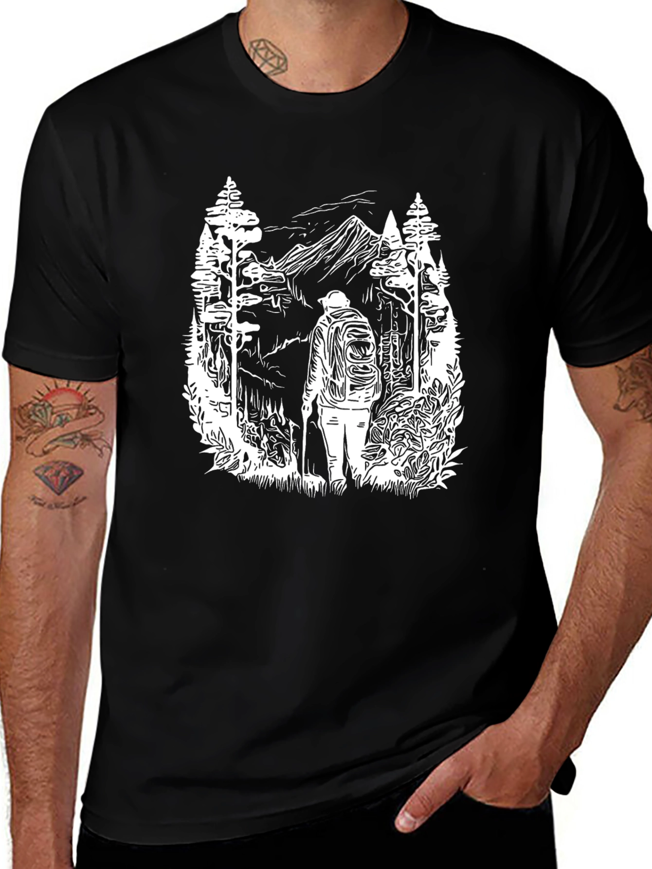 Adventure Awaits T-Shirt - Nature Hiker Design