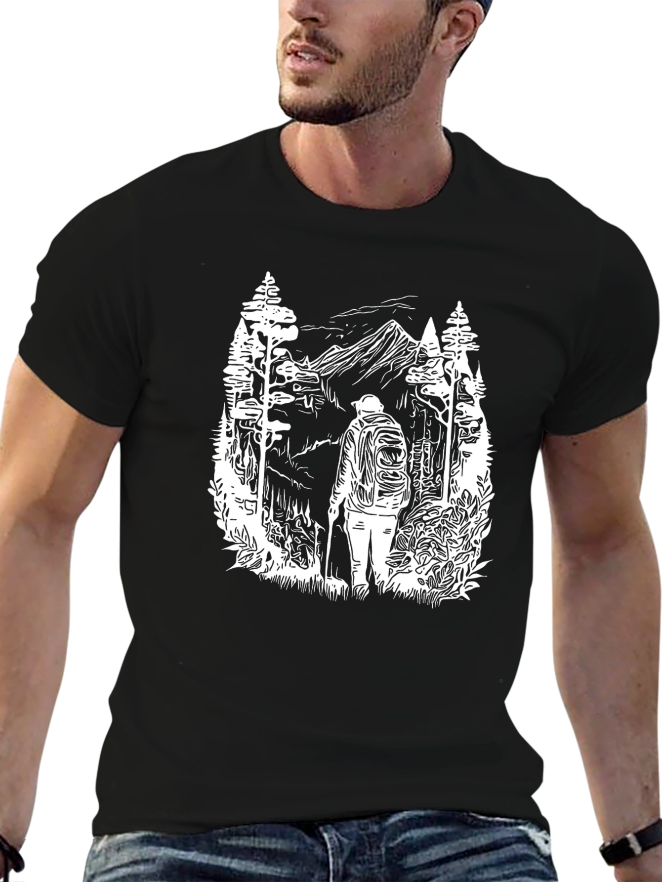 Adventure Awaits T-Shirt - Nature Hiker Design
