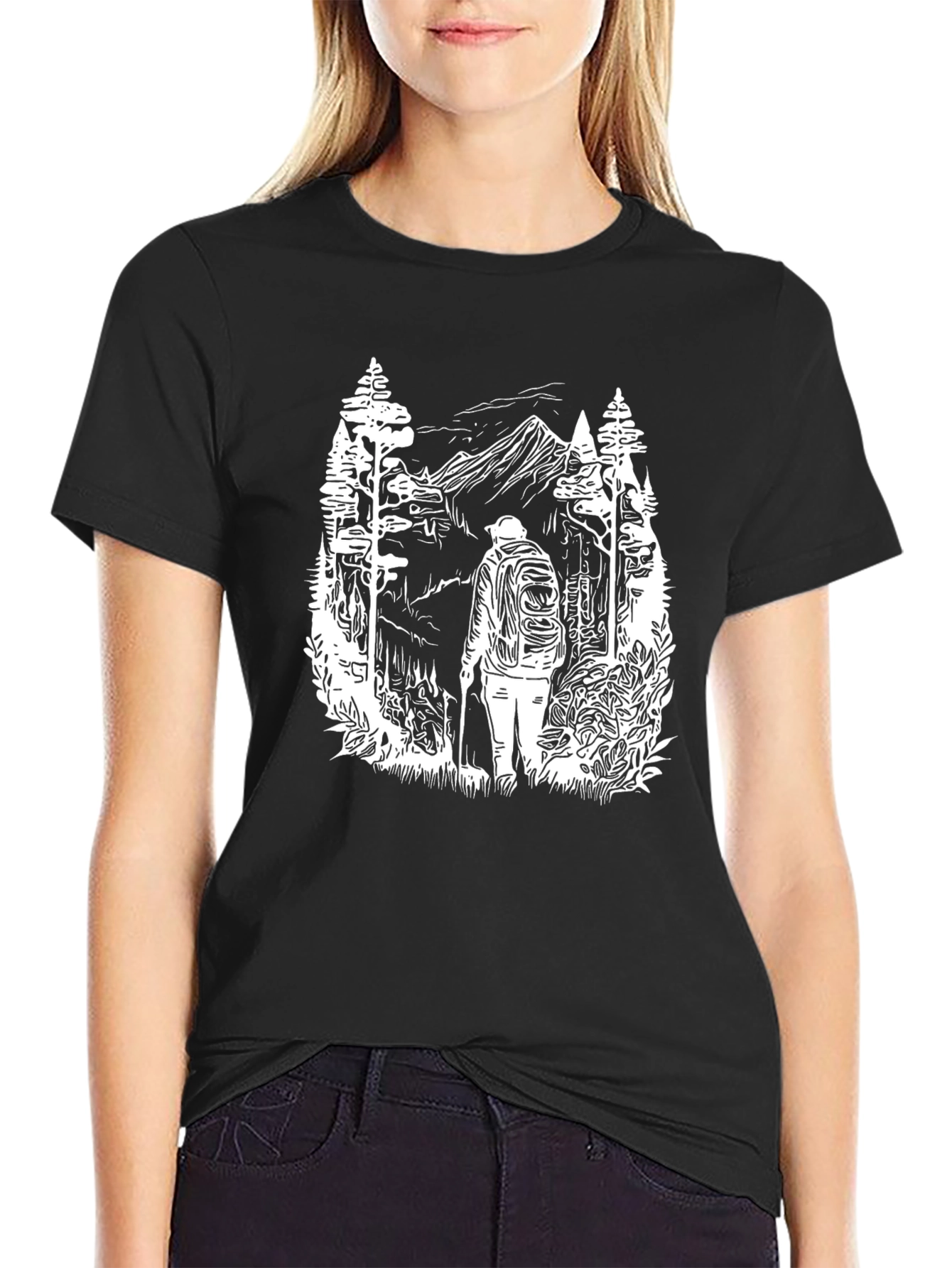 Adventure Awaits T-Shirt - Nature Hiker Design