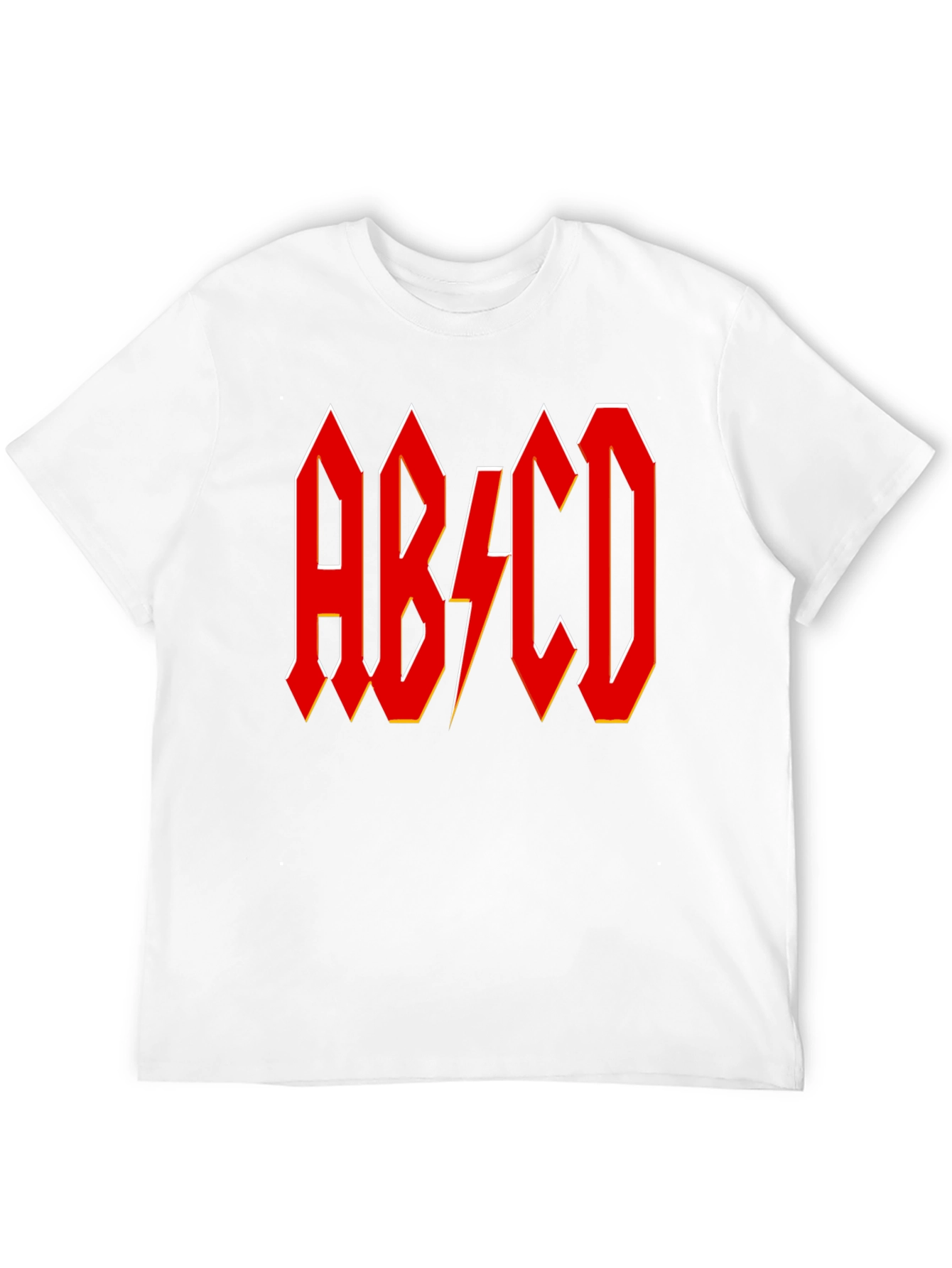 AB/CD Red Lightning Bolt Black T-Shirt