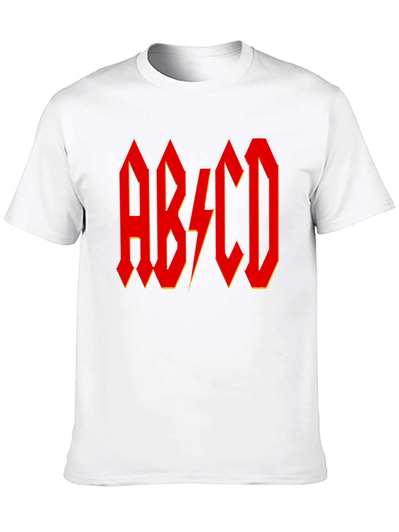 AB/CD Red Lightning Bolt Black T-Shirt