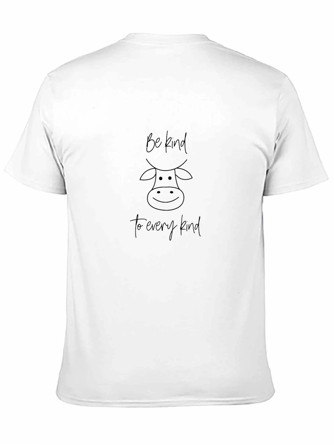 Be Kind Cow Graphic Tee - Black Cotton Blend