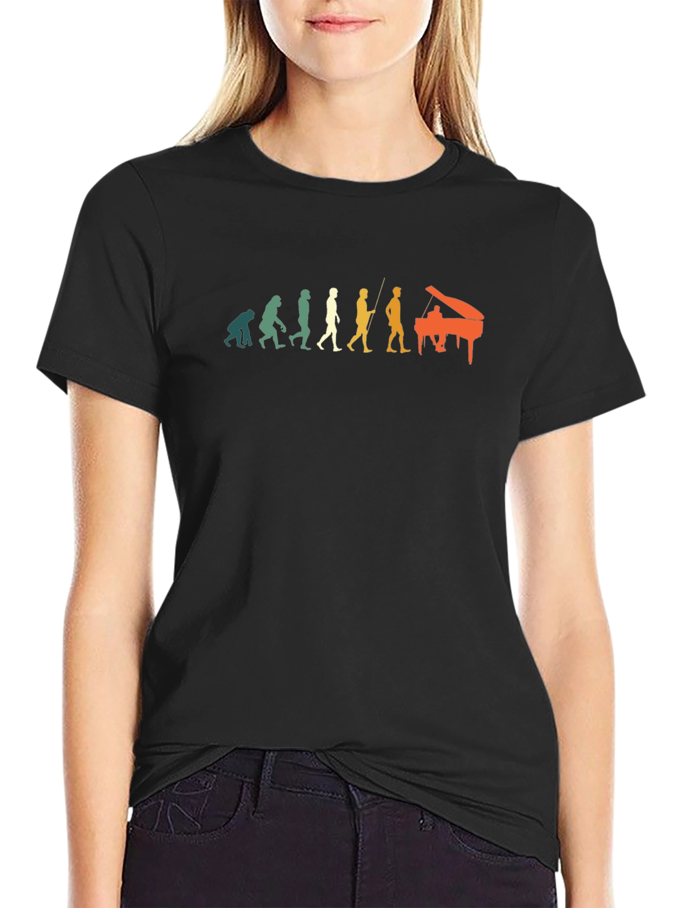 Evolution of Musician T-Shirt - Funny Piano Player Tee