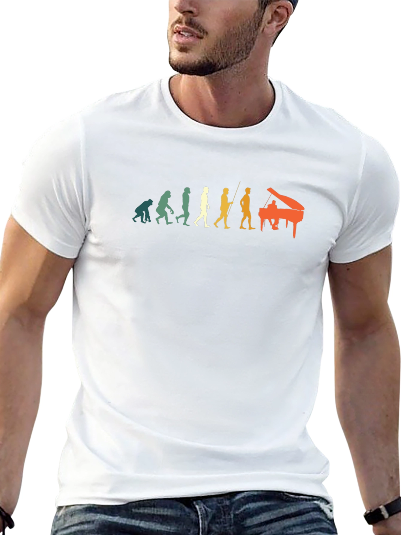 Evolution of Musician T-Shirt - Funny Piano Player Tee