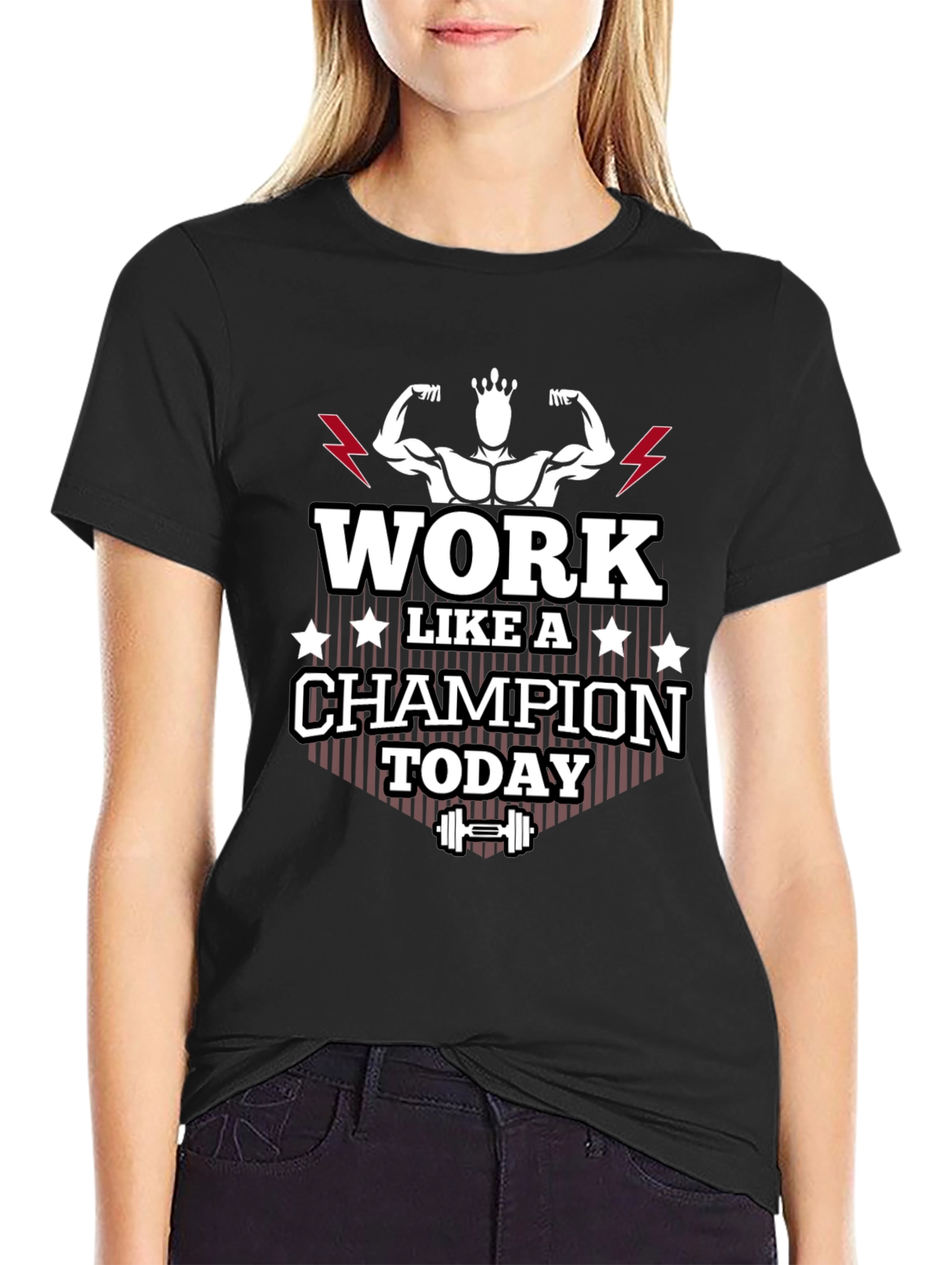 Work Like A Champion Today Graphic Tee