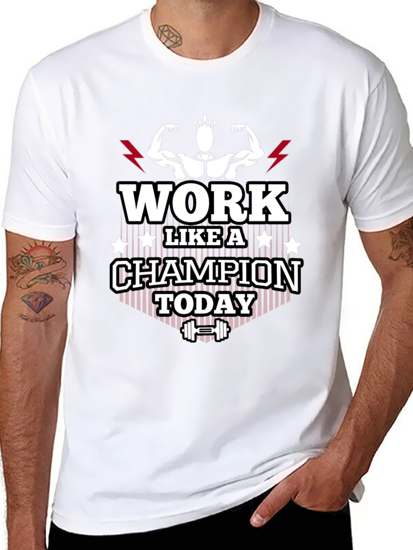 Work Like A Champion Today Graphic Tee