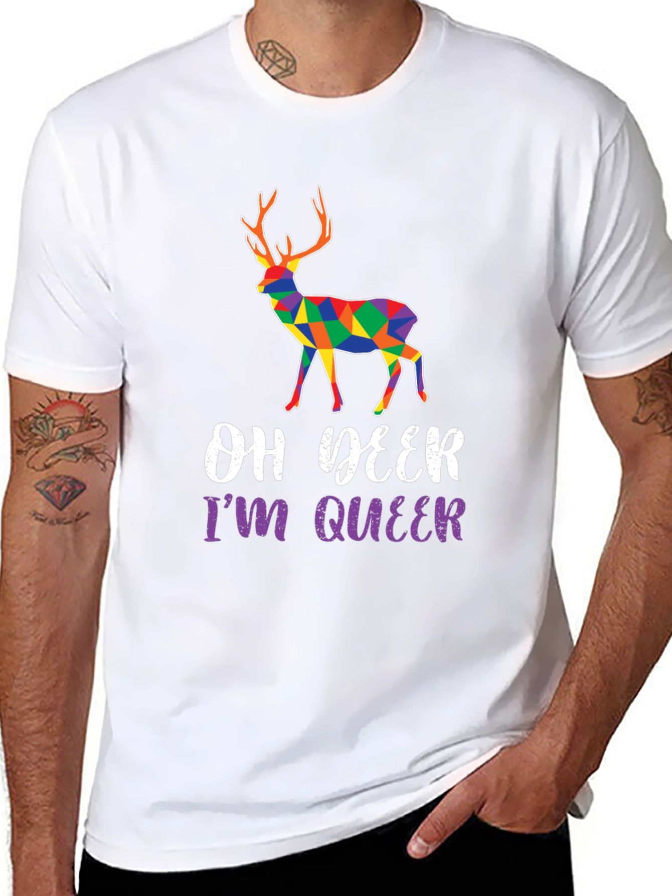 Oh Deer Im Queer Graphic T-Shirt