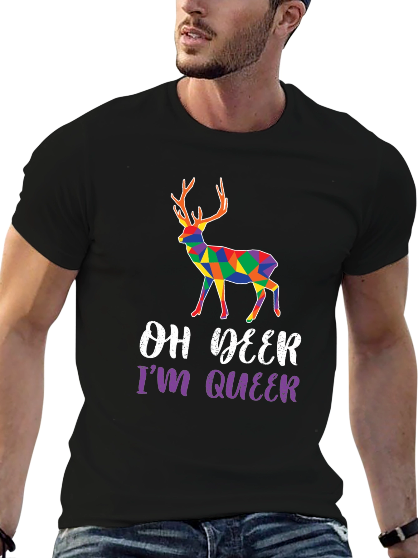 Oh Deer Im Queer Graphic T-Shirt