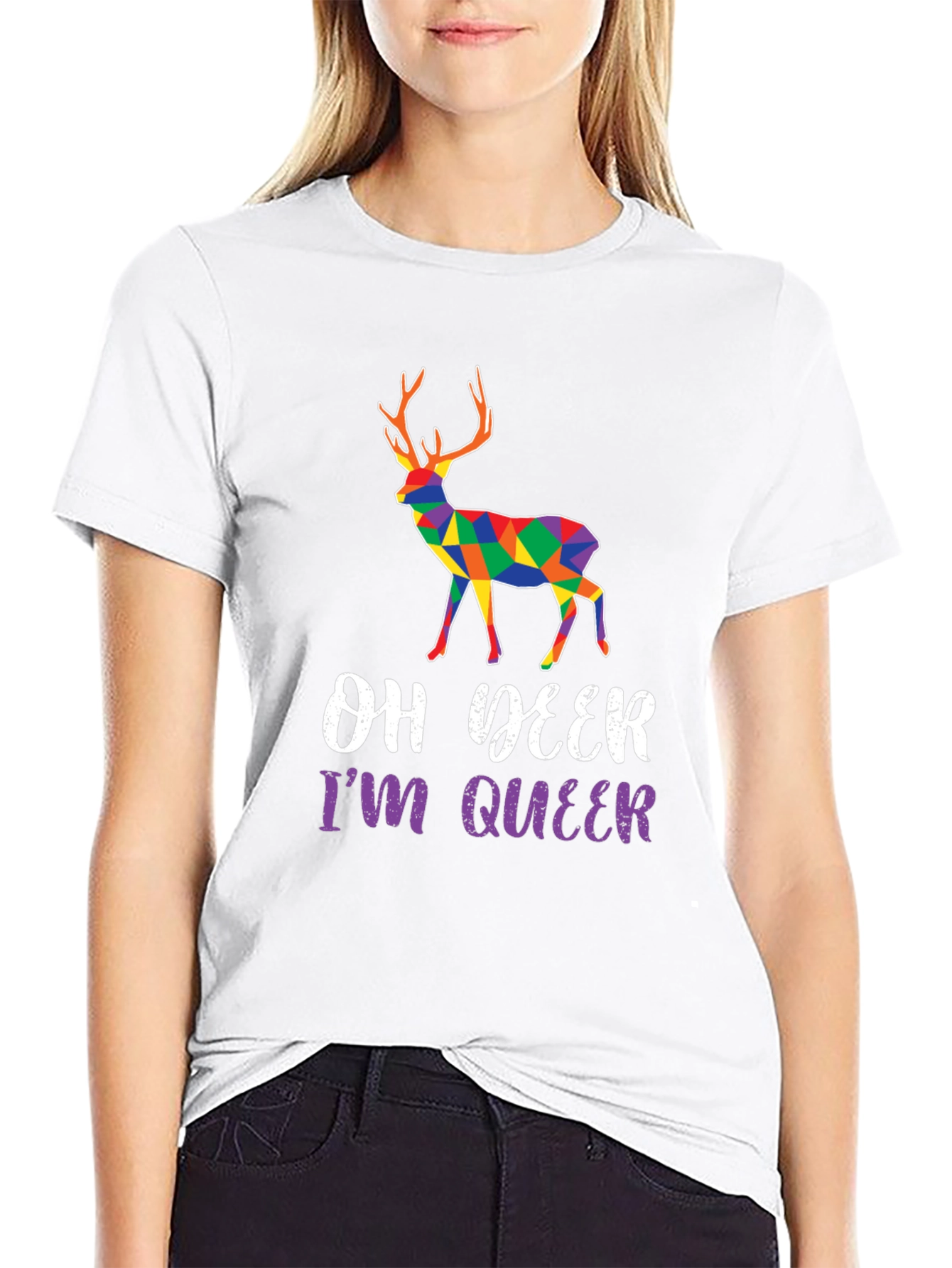 Oh Deer Im Queer Graphic T-Shirt