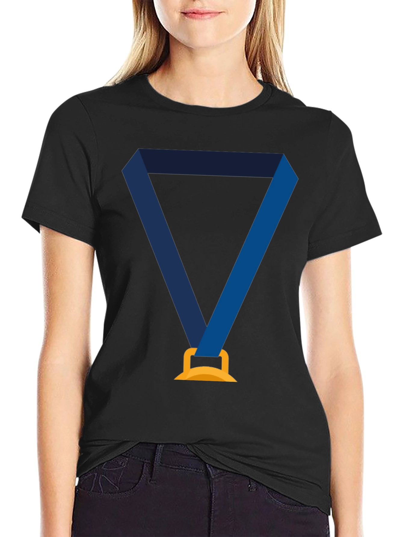 Award Medal Graphic Tee - Unisex Black T-Shirt