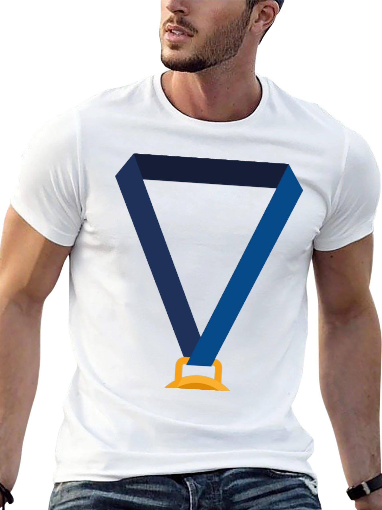 Award Medal Graphic Tee - Unisex Black T-Shirt